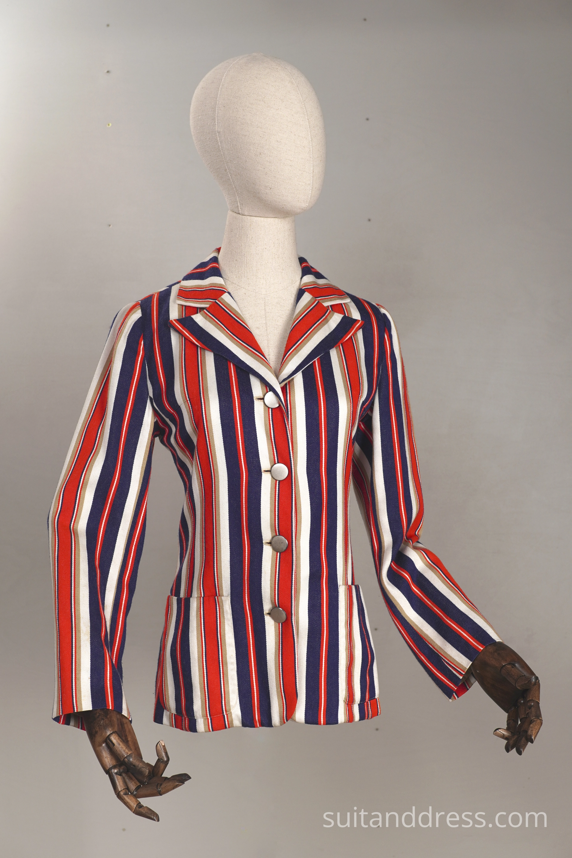70s bold stripes ladies blazer