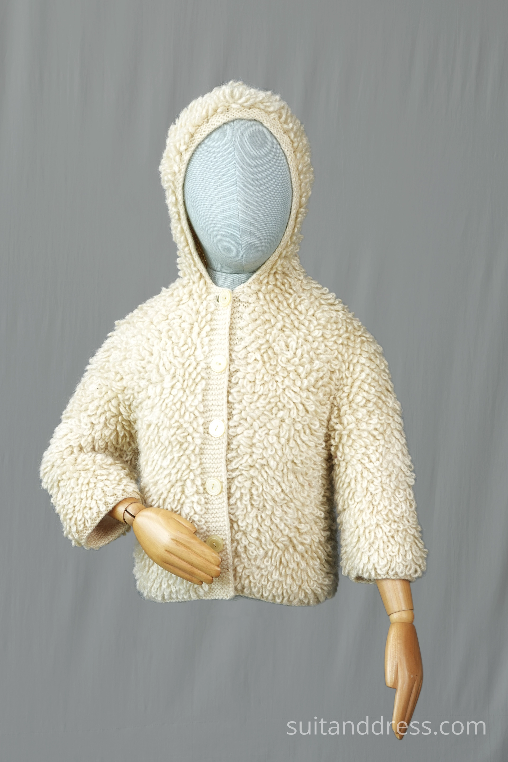 1970s girls wool knitted winter cardigan costume rental for films in Riga Latvia