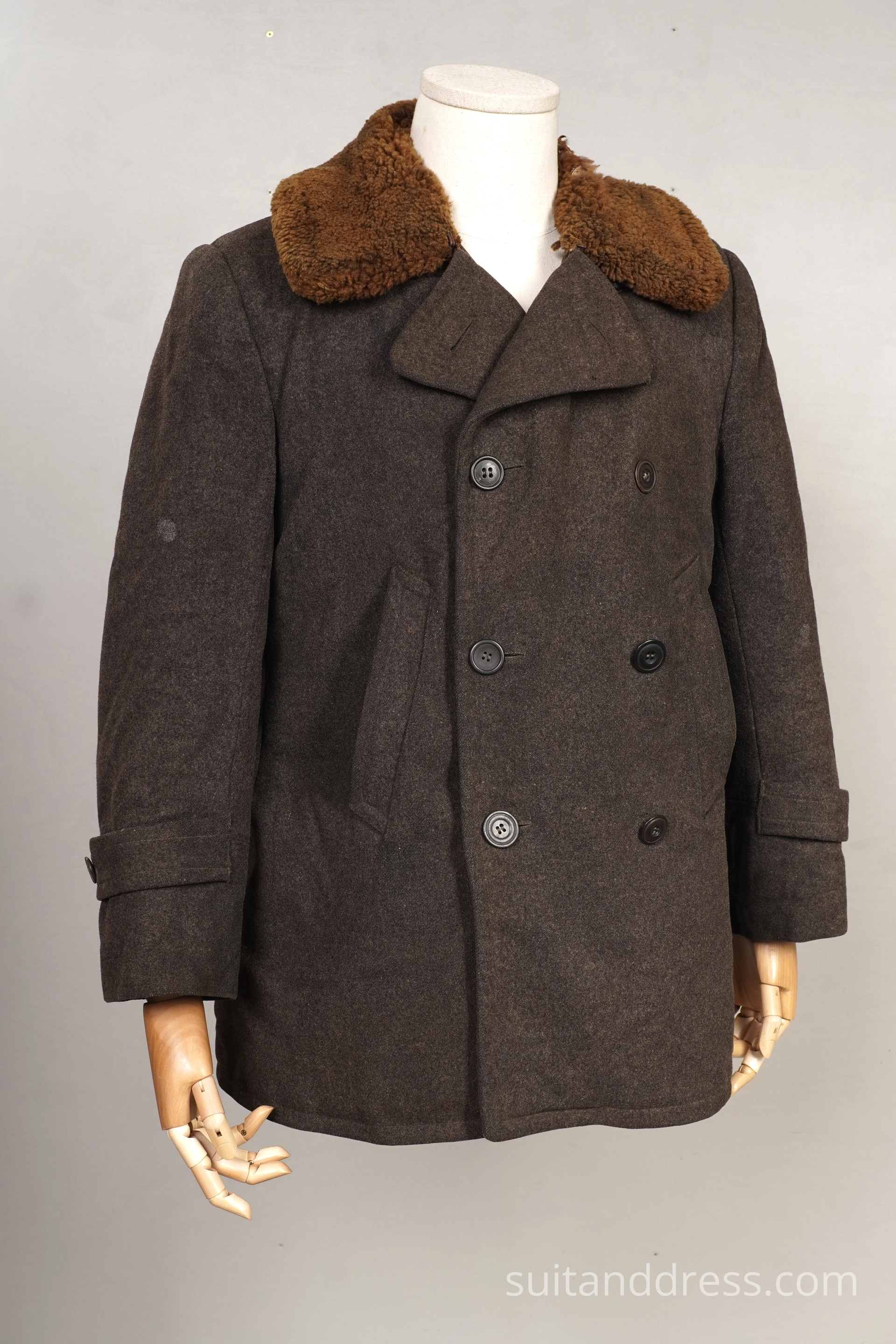 Sheepskin collar coat for rent 