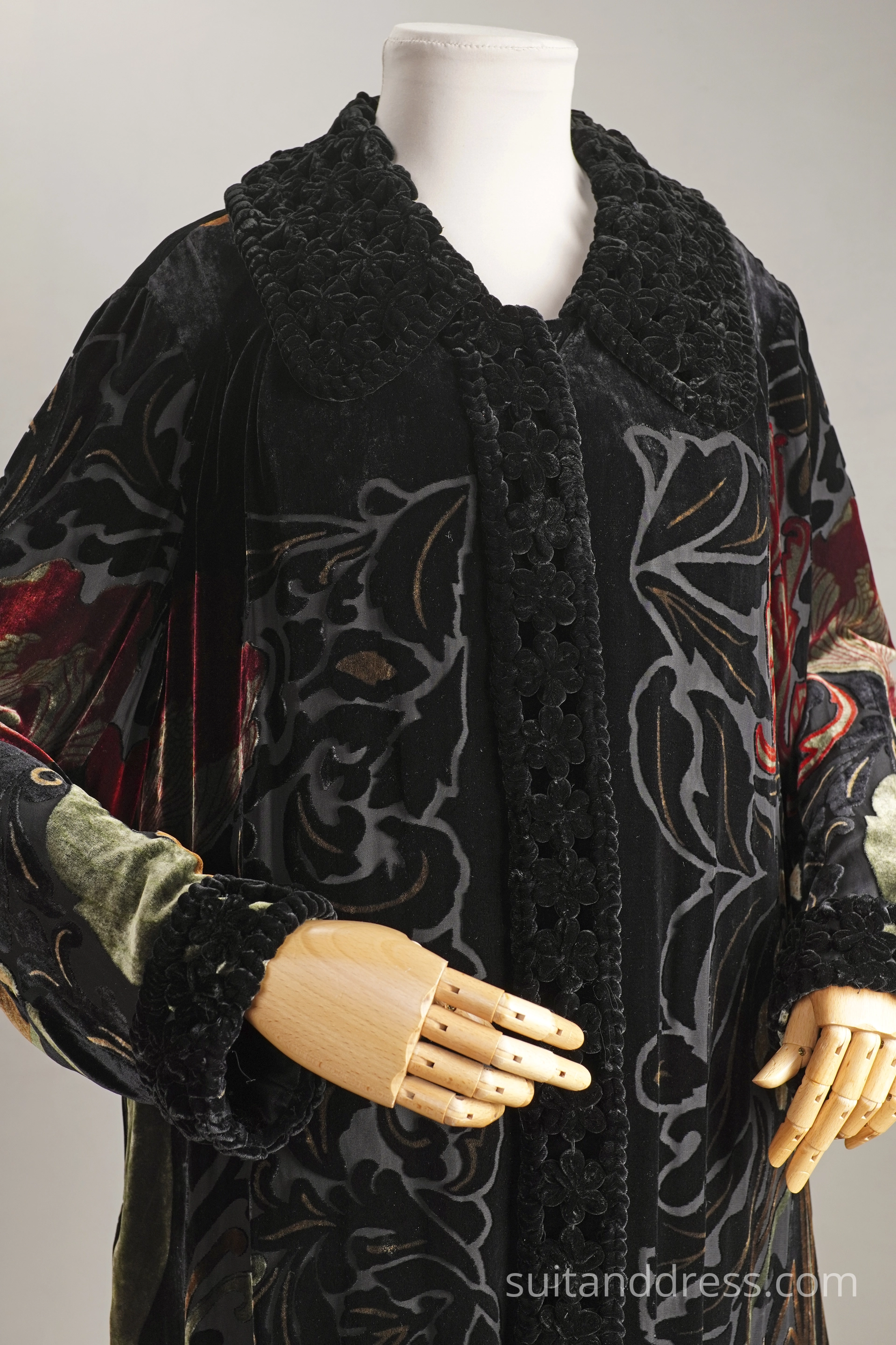1920s burnout velvet opera coat replica
