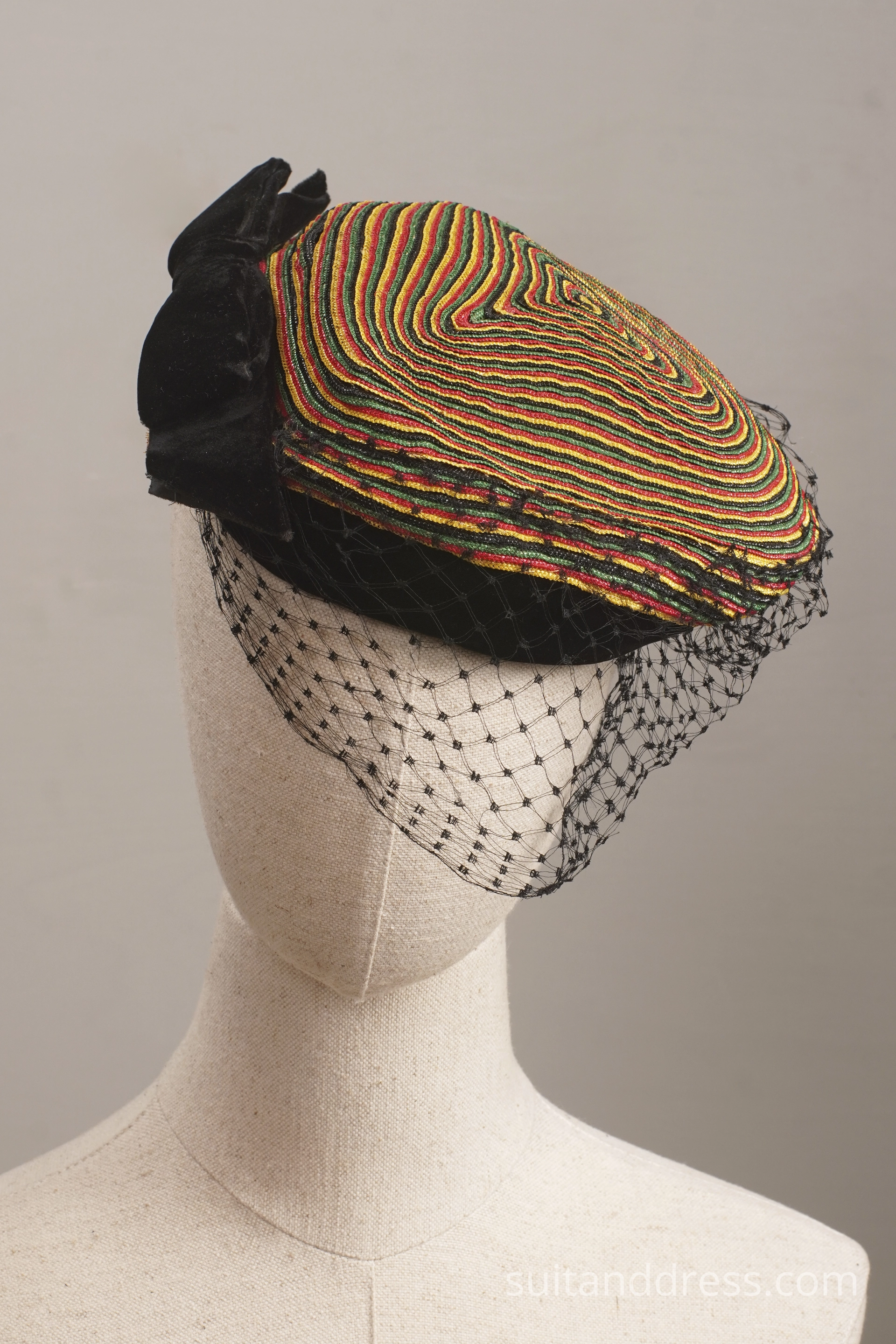 vintage dāmu cepure ar tīkliņu 1930. gadu mode 1940. gadu stils