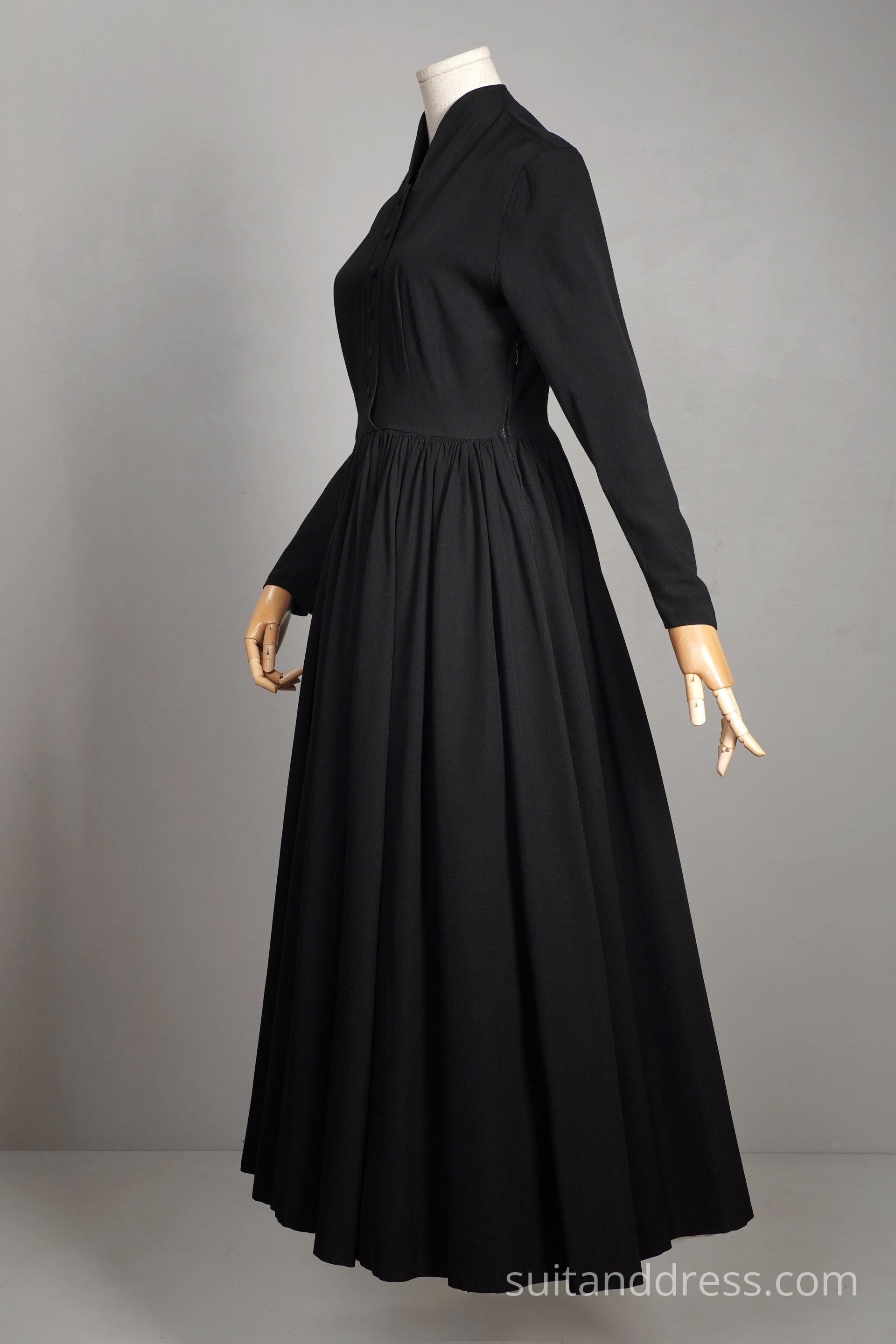 EDWARDIAN STYLE BLACK DRESS vintage costume rent in Riga Latvia