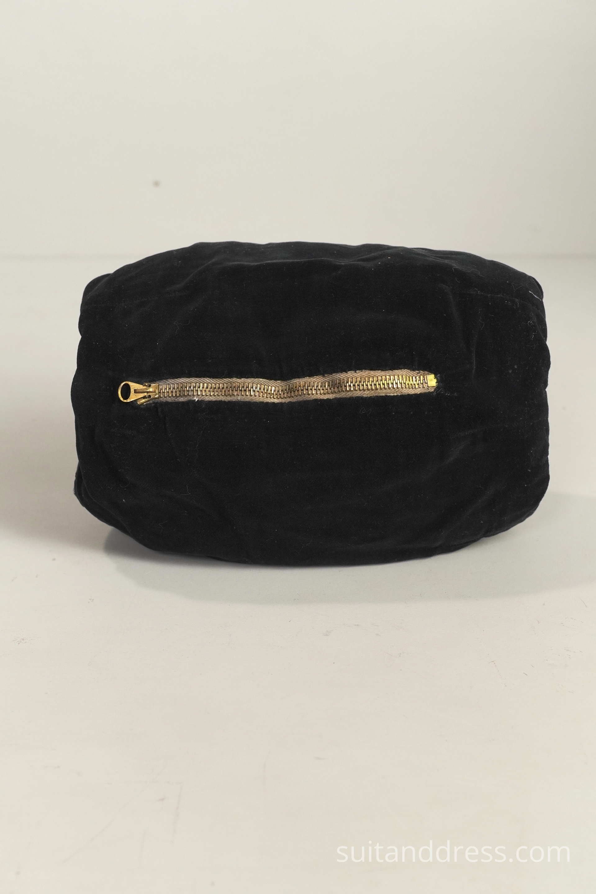 Simple black velvet muff hand warmer