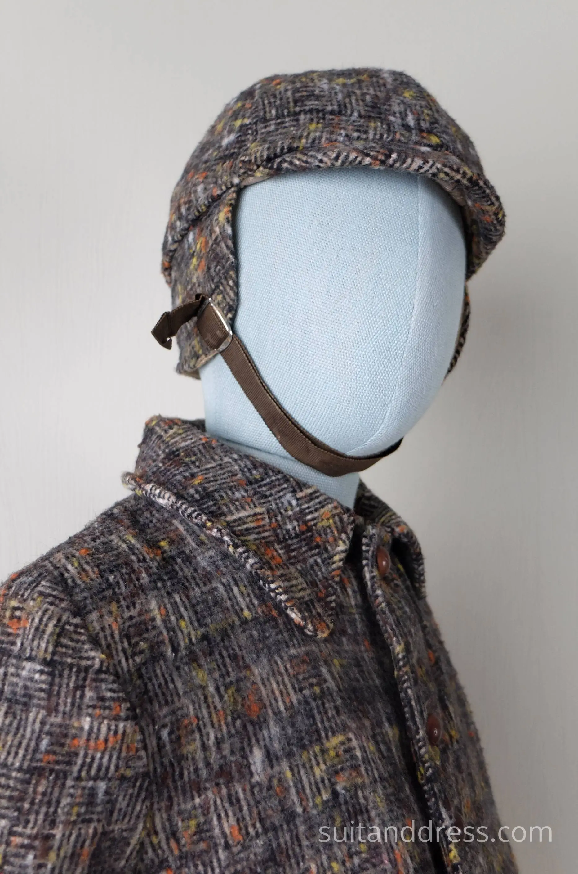 vintage winter hat for boy, 50's kids winter set, wool jacket