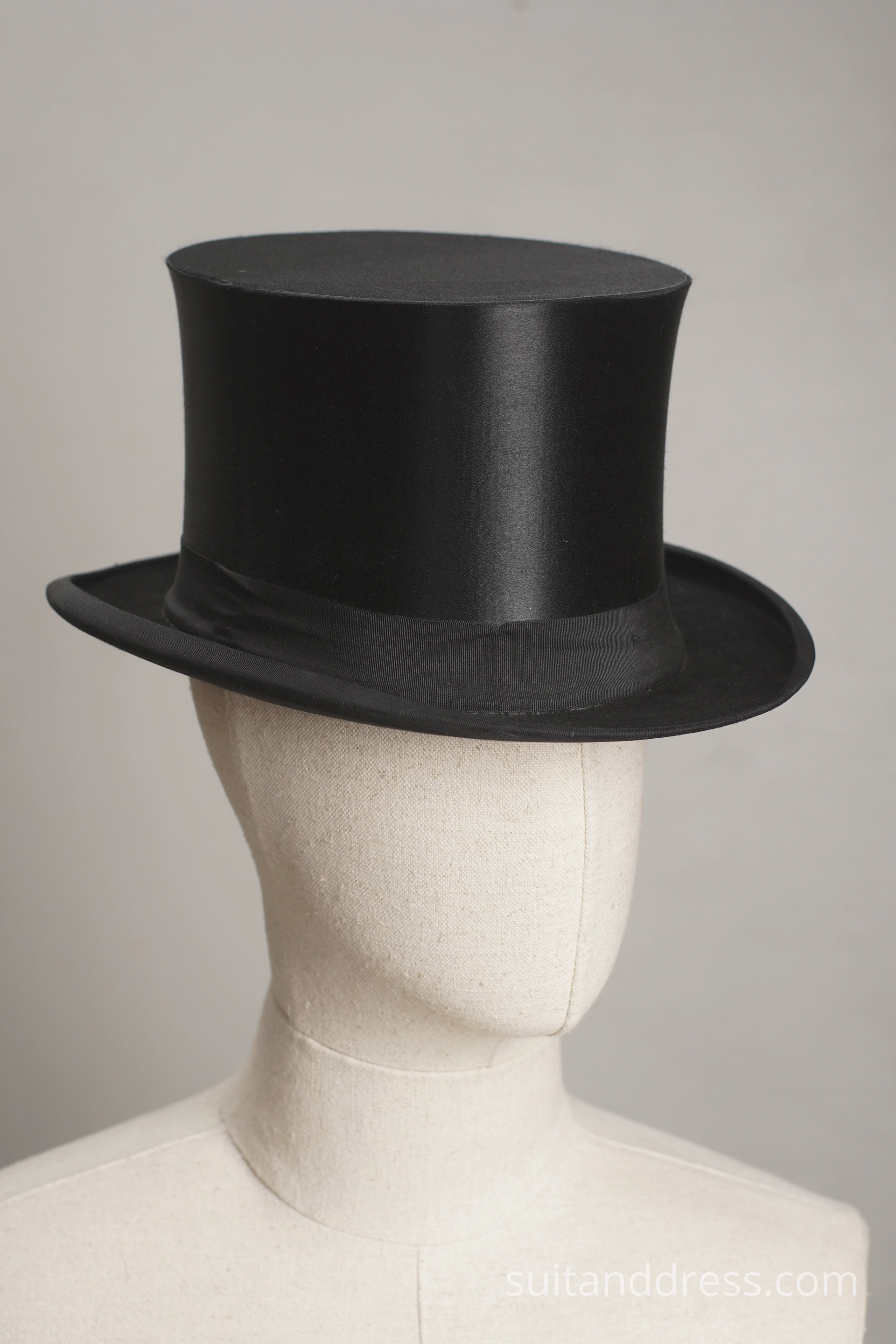 melns zīda cilindrs vintage kungu cepure vakara tērps kungam 1900 1910 1920 1930