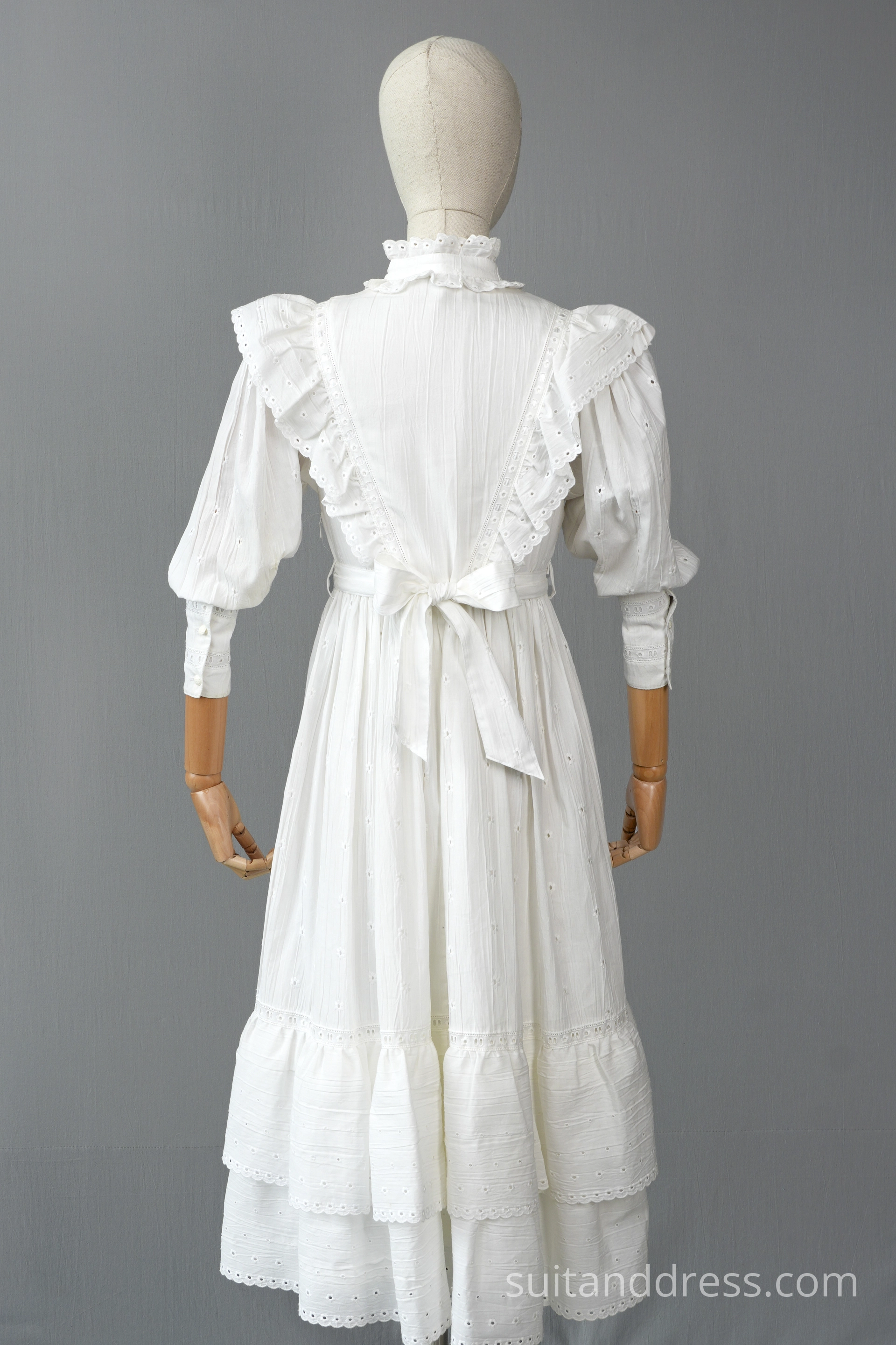 1980s made edwardian style cotton lace dress vintage costume rent Riga Latvia