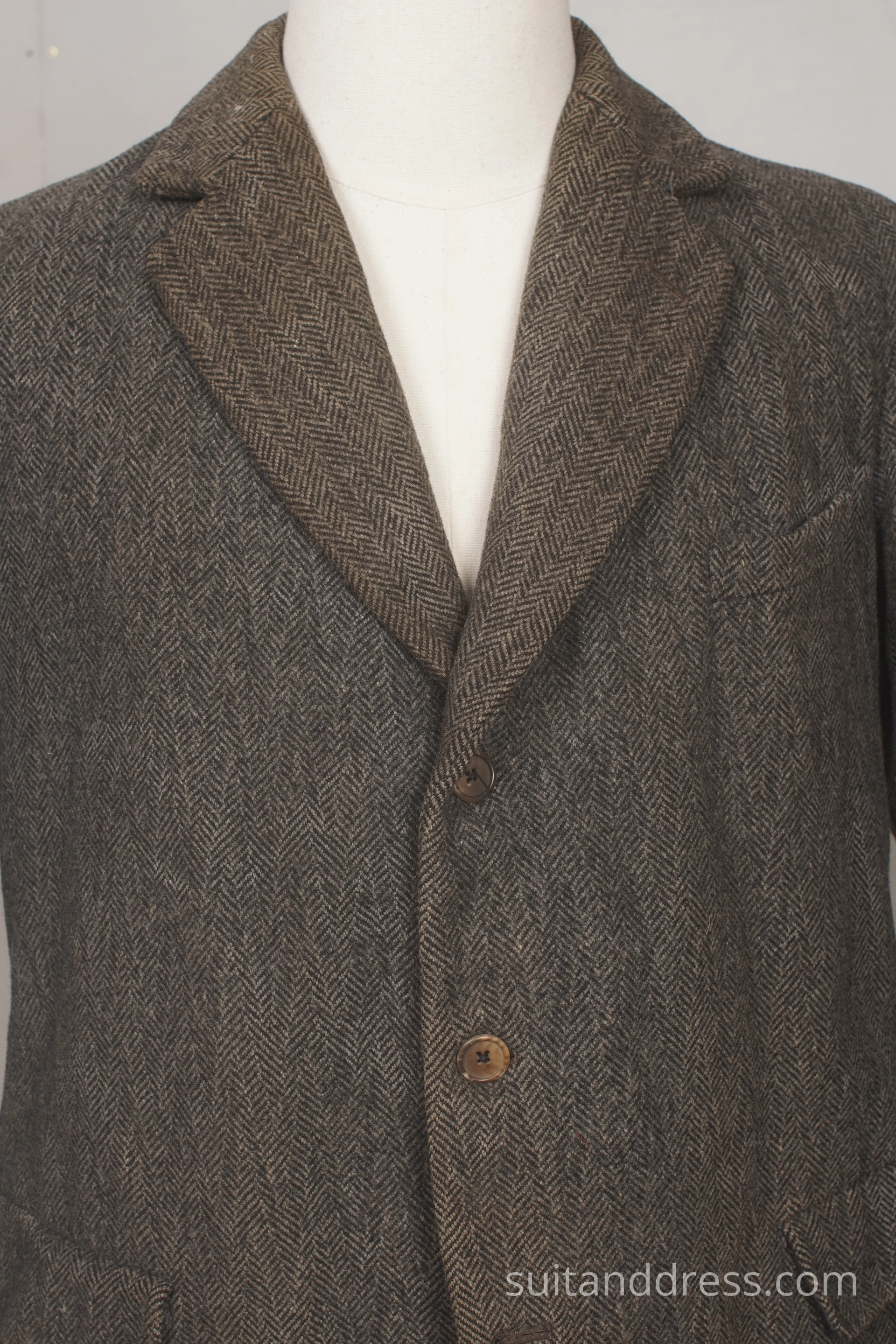 1920s sack coat in gray herringbone vintage French worker jacket