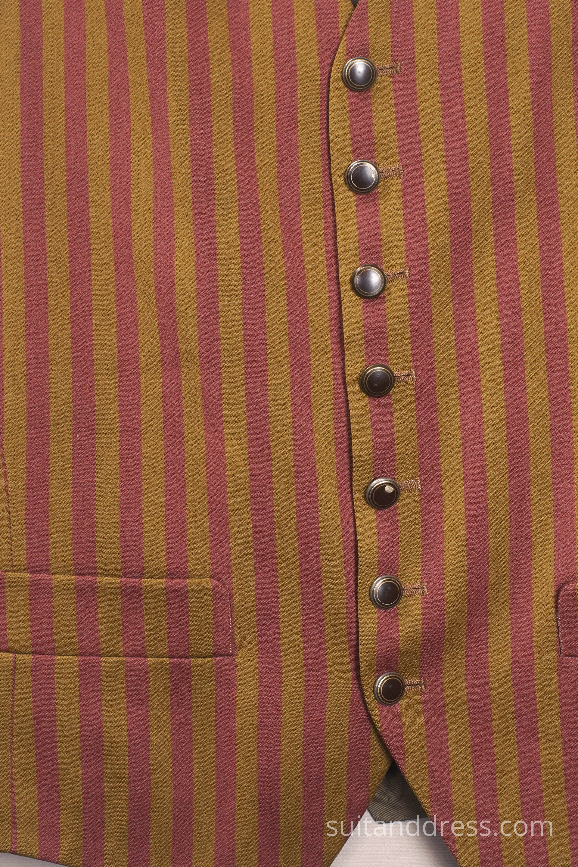 Edwardian style striped waistcoat