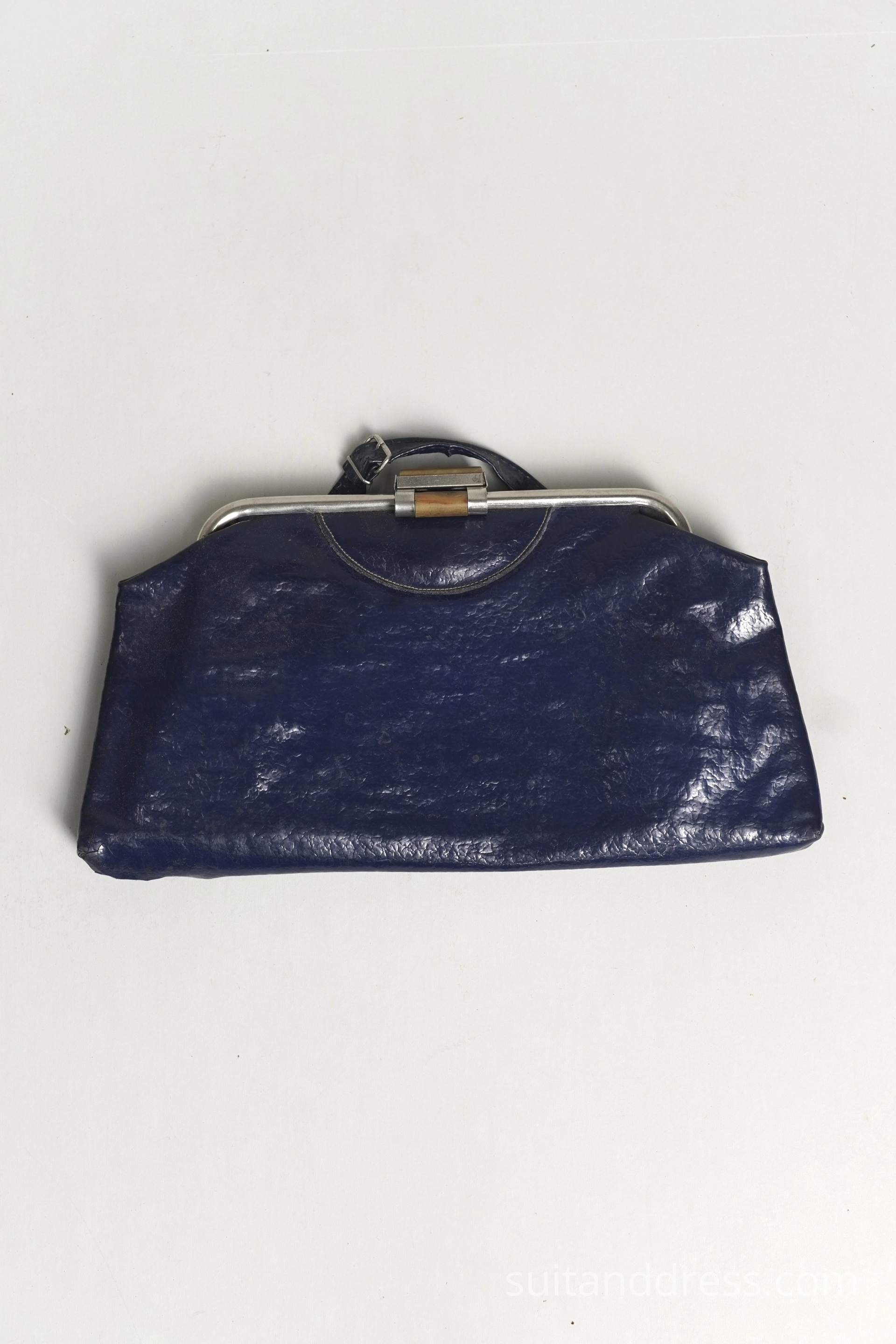 1940s patent leather clutch for rent