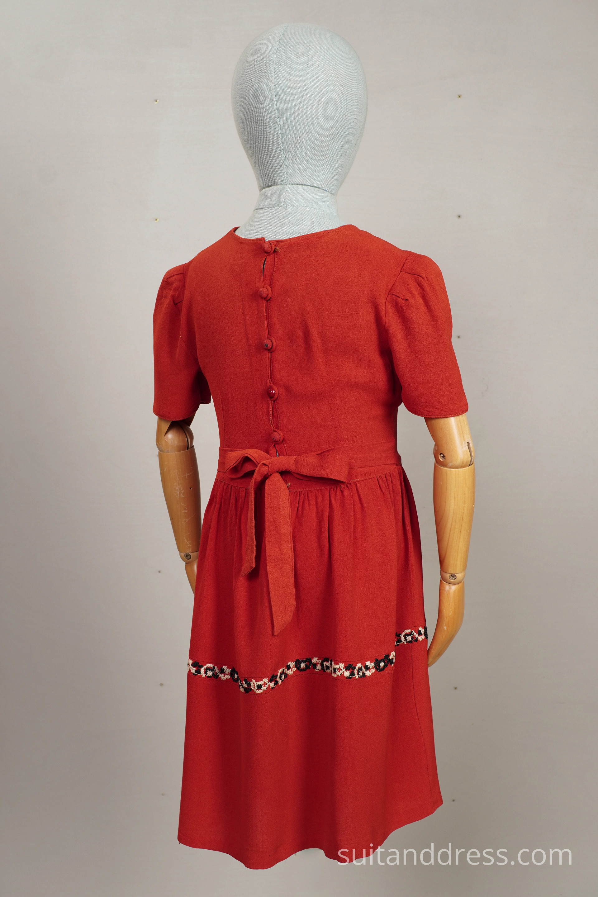 1940s girls dress embroidery vintage dress