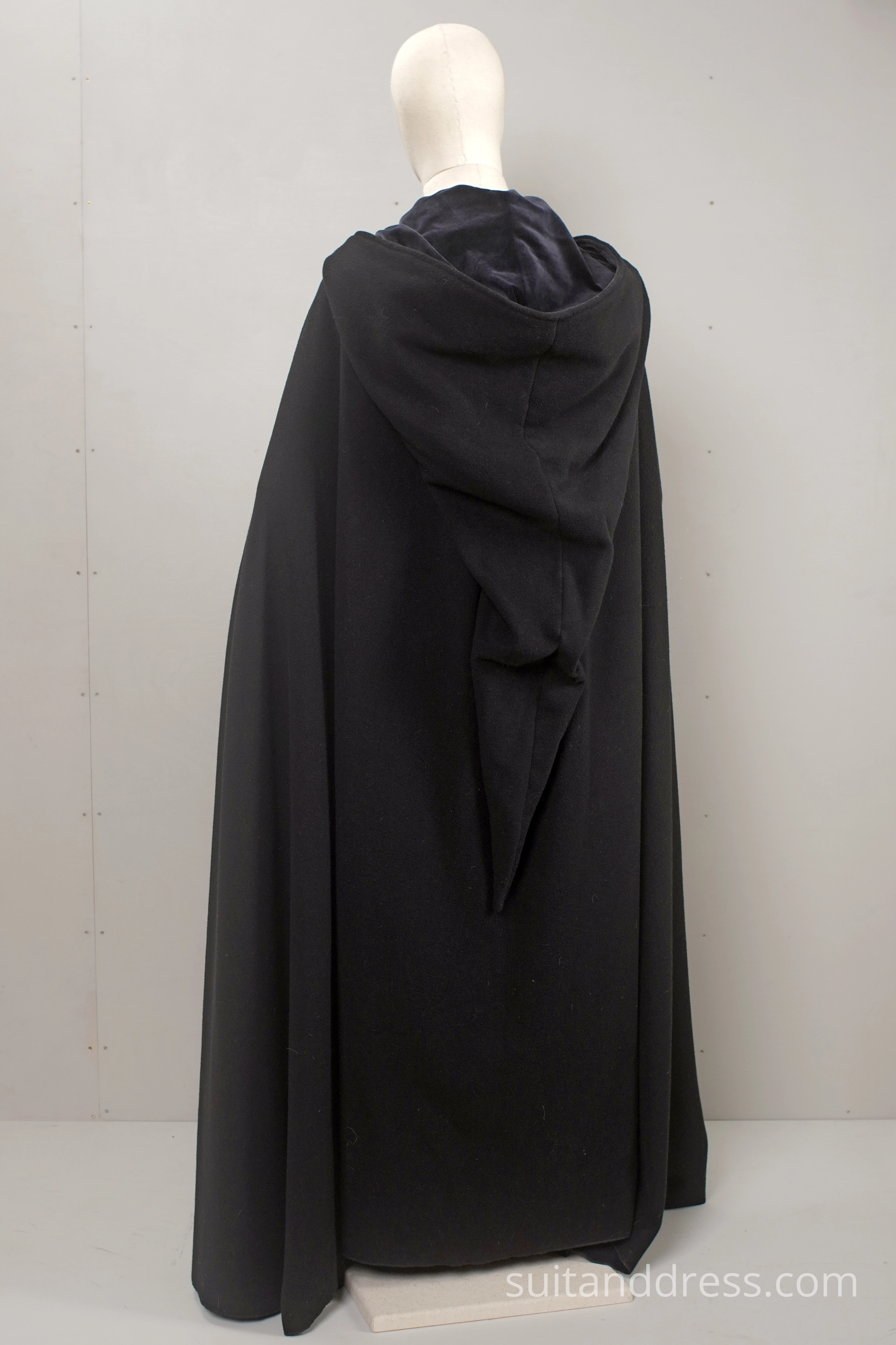 Medieval stile hooded cloak black medieval cape 