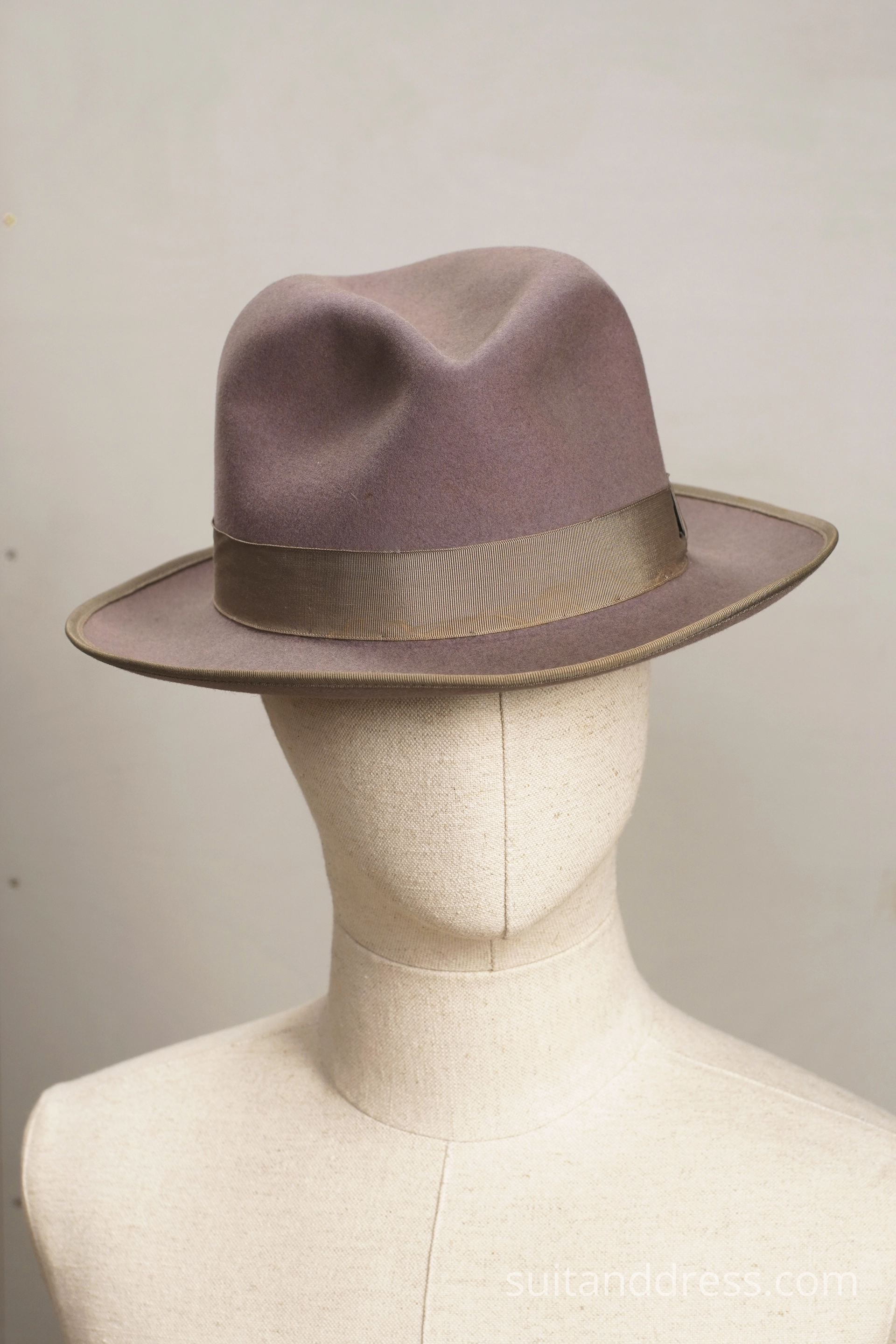 Vintage fedora 1920s 1930s 1940s grey felt