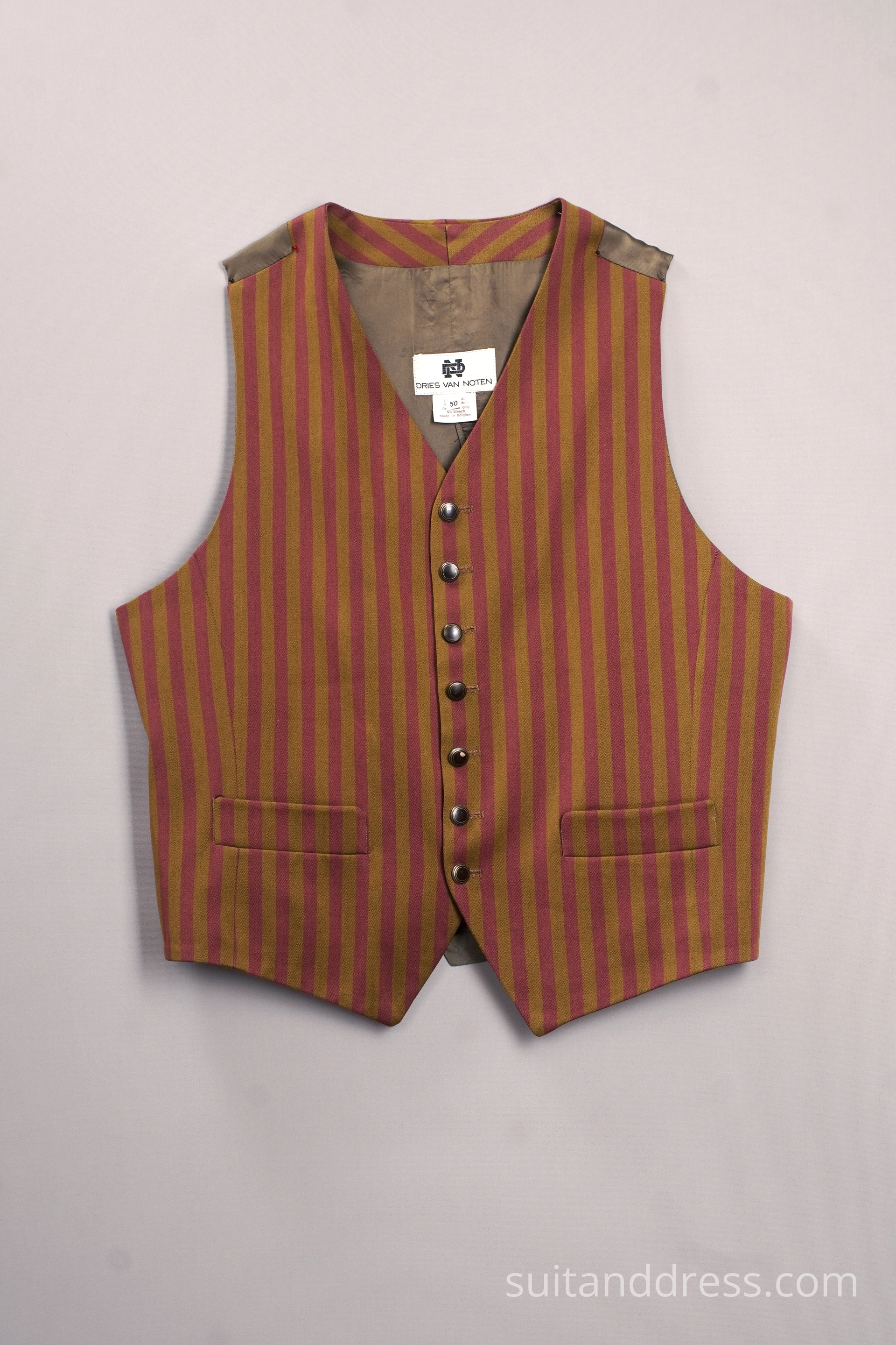 Edwardian style striped waistcoat