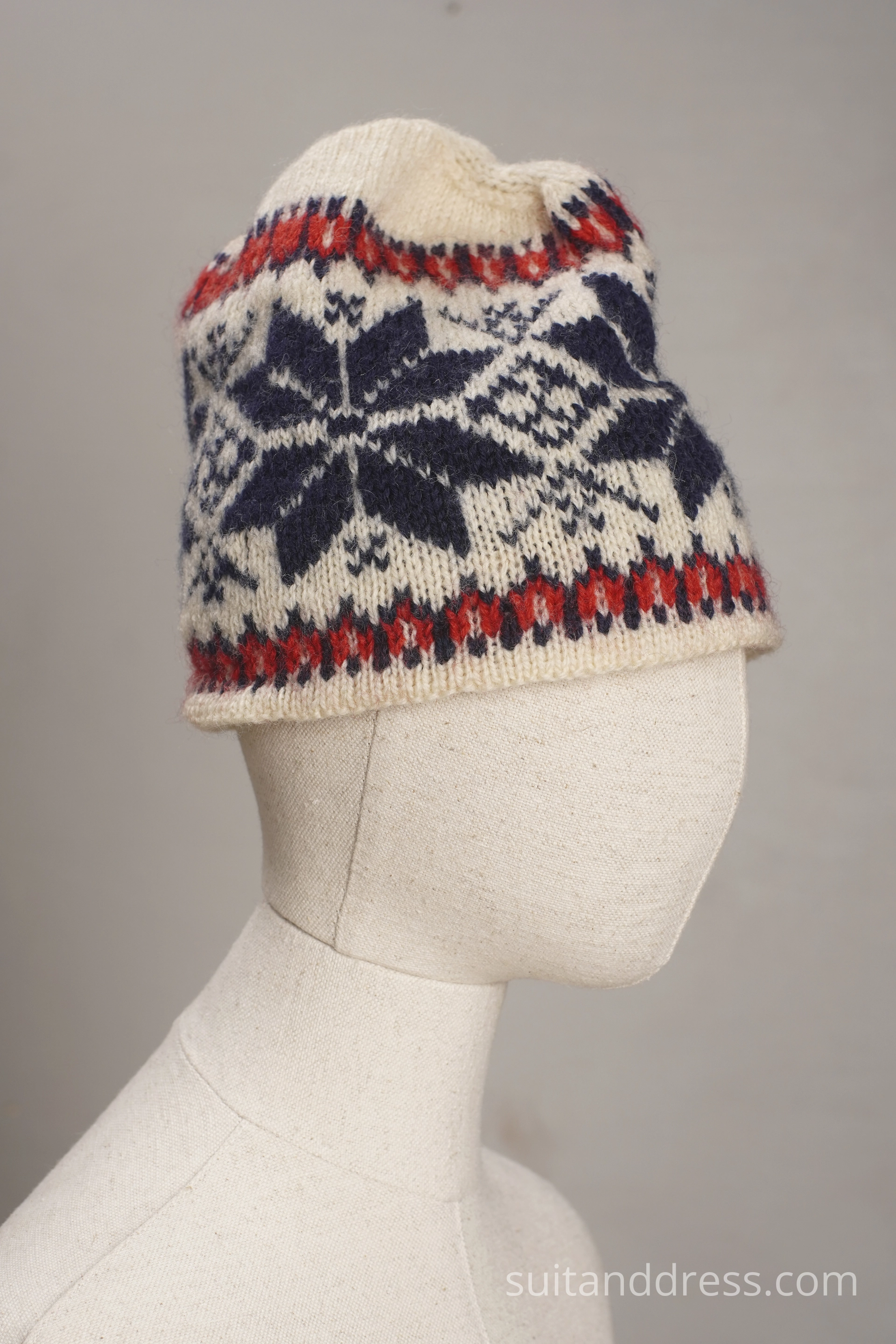 vintage ziemas cepure bērnam 1980to gadu meiteņu adīta cepure auseklīši