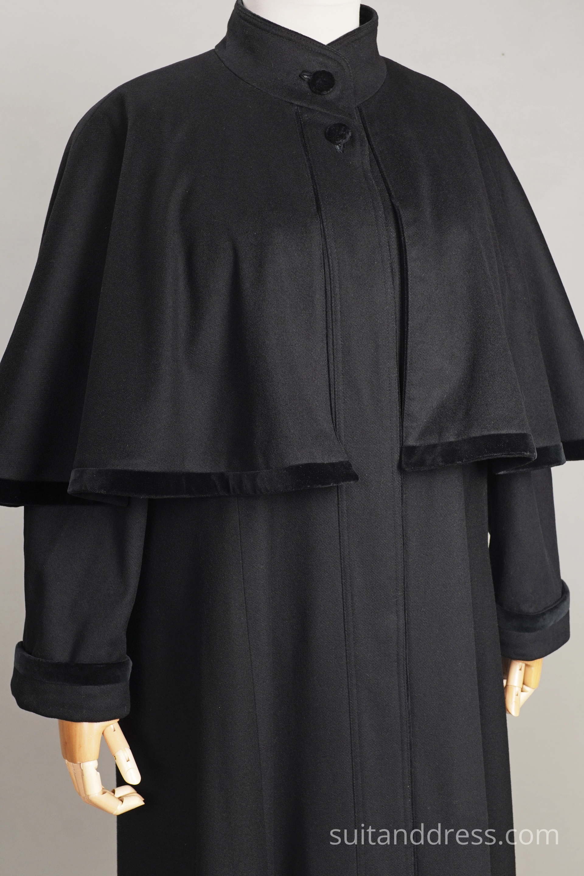 Modern-made Edwardian ladies winter coat costume rent