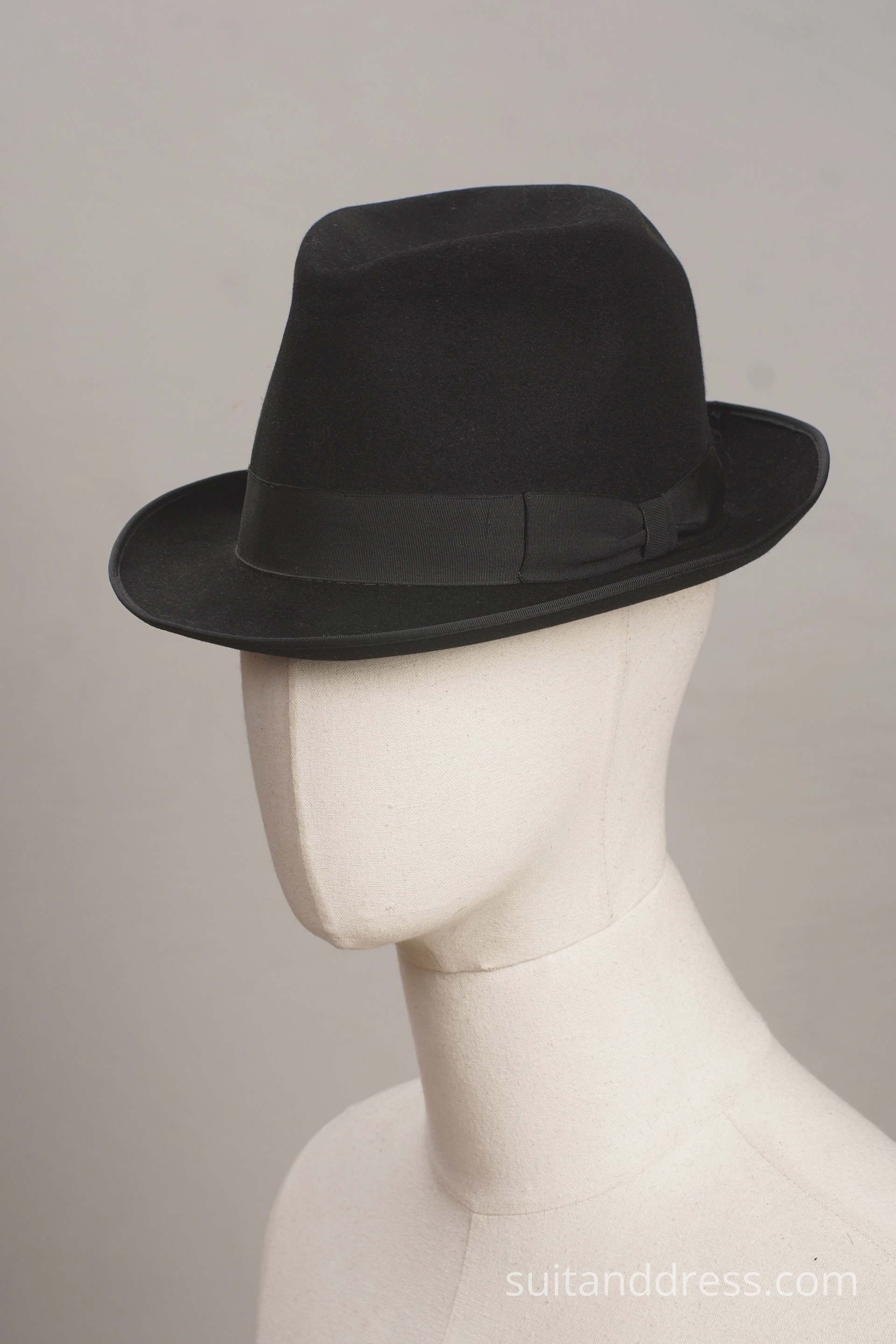 1960s narrow brims fedora black mens in 60ties