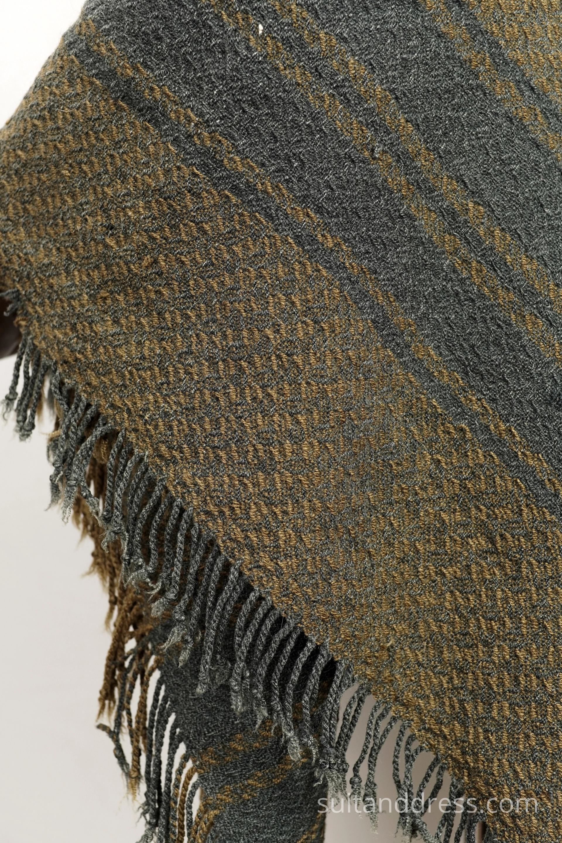 hand woven wool scarf rustic