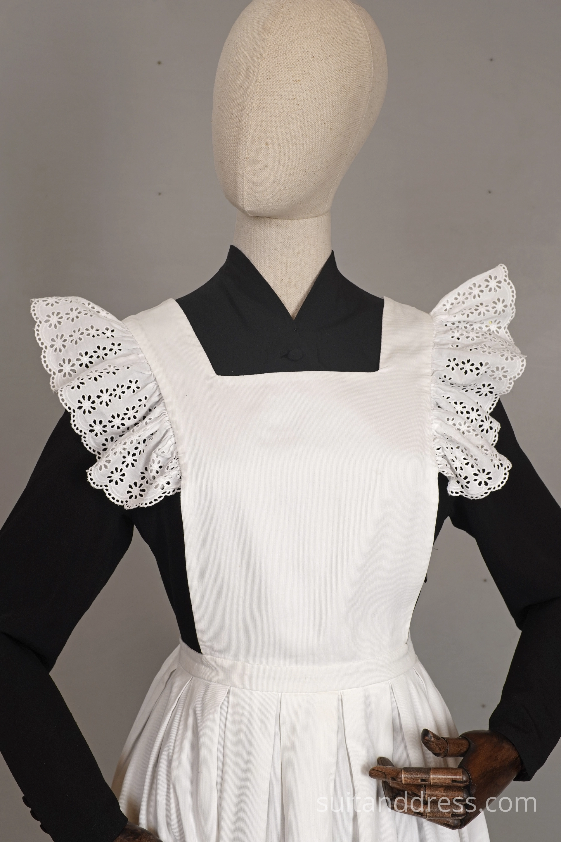 EDWARDIAN STYLE WHITE LACE APRON vintage costume hire rent in Latvia Riga