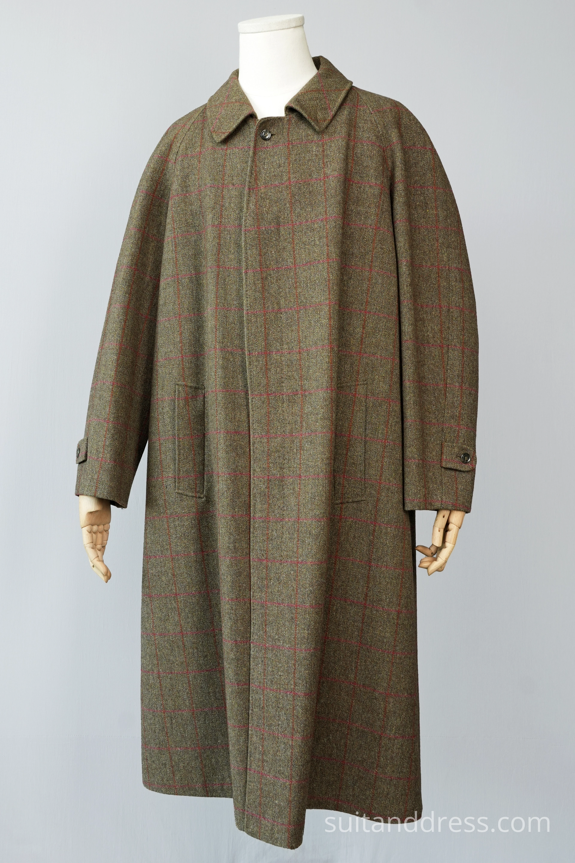 Burberrys autumn raglan tweed overcoat