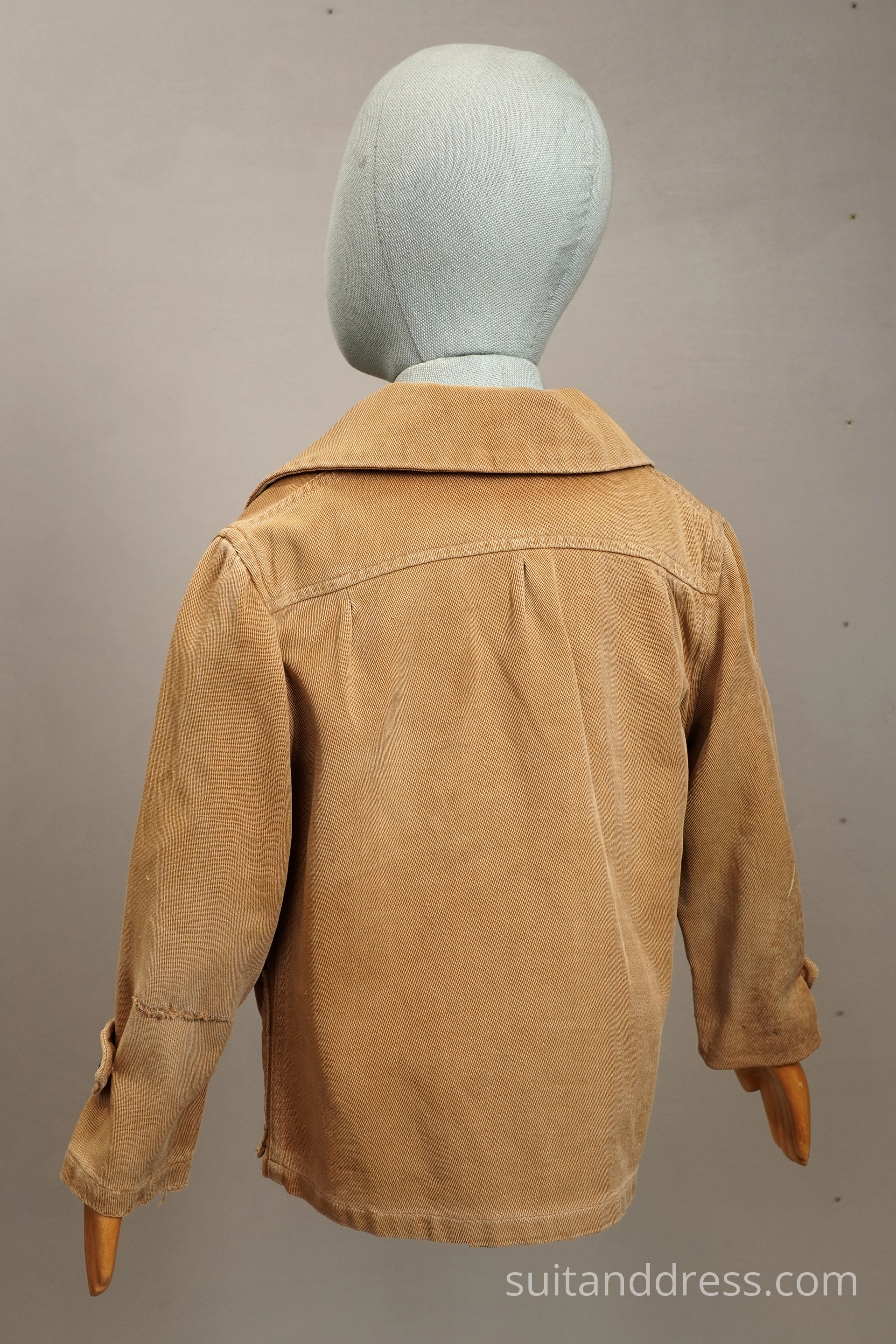 1940s gabardine boys trench coat tan WW2 postwar  costume renta