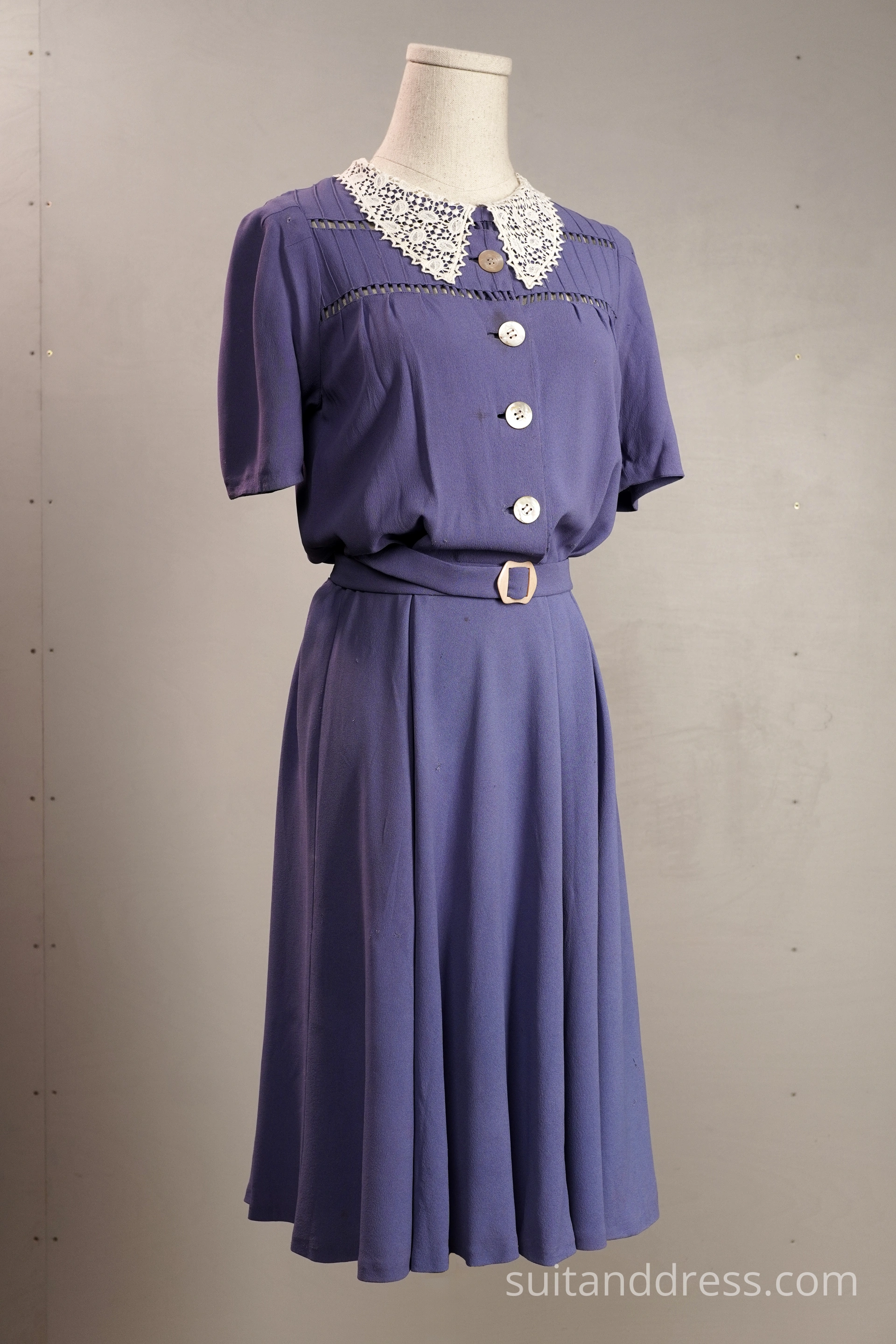 1930. vintage lavandas zila kleita