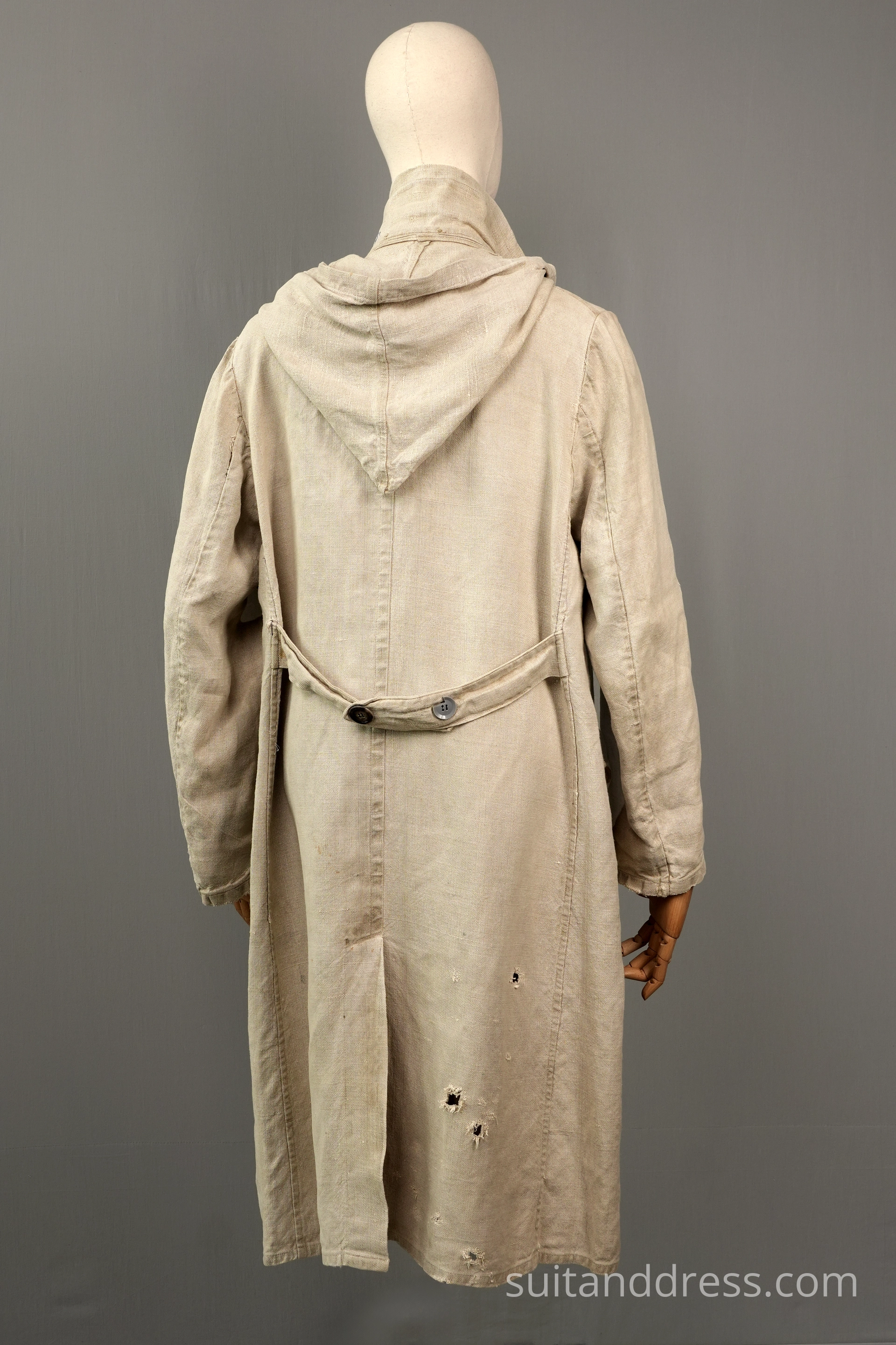 1930s linen duster motoring coat vintage costume rental for films in Riga Latvia