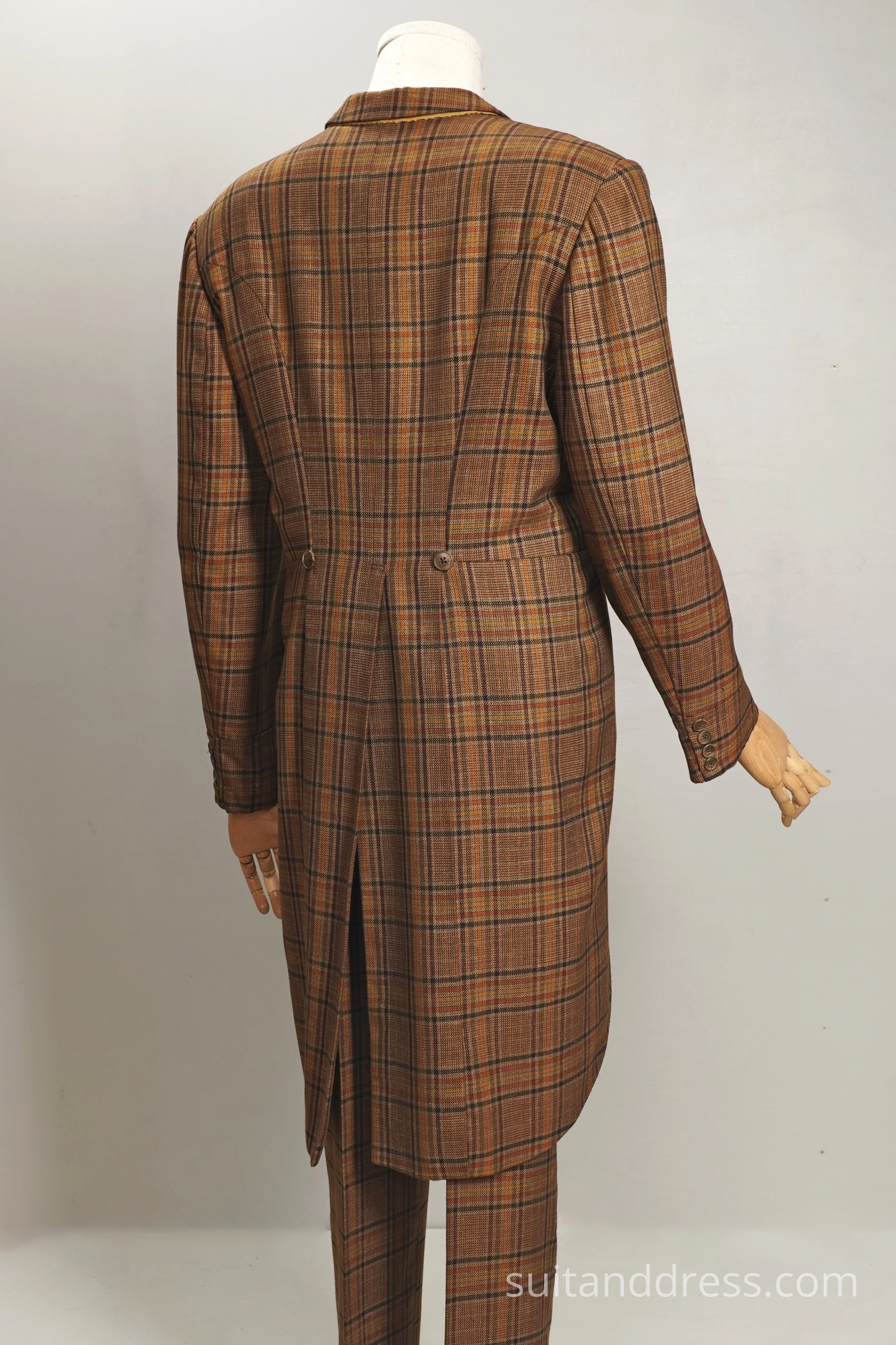 Fancy plaid edwardian morning suit dandy costume rent