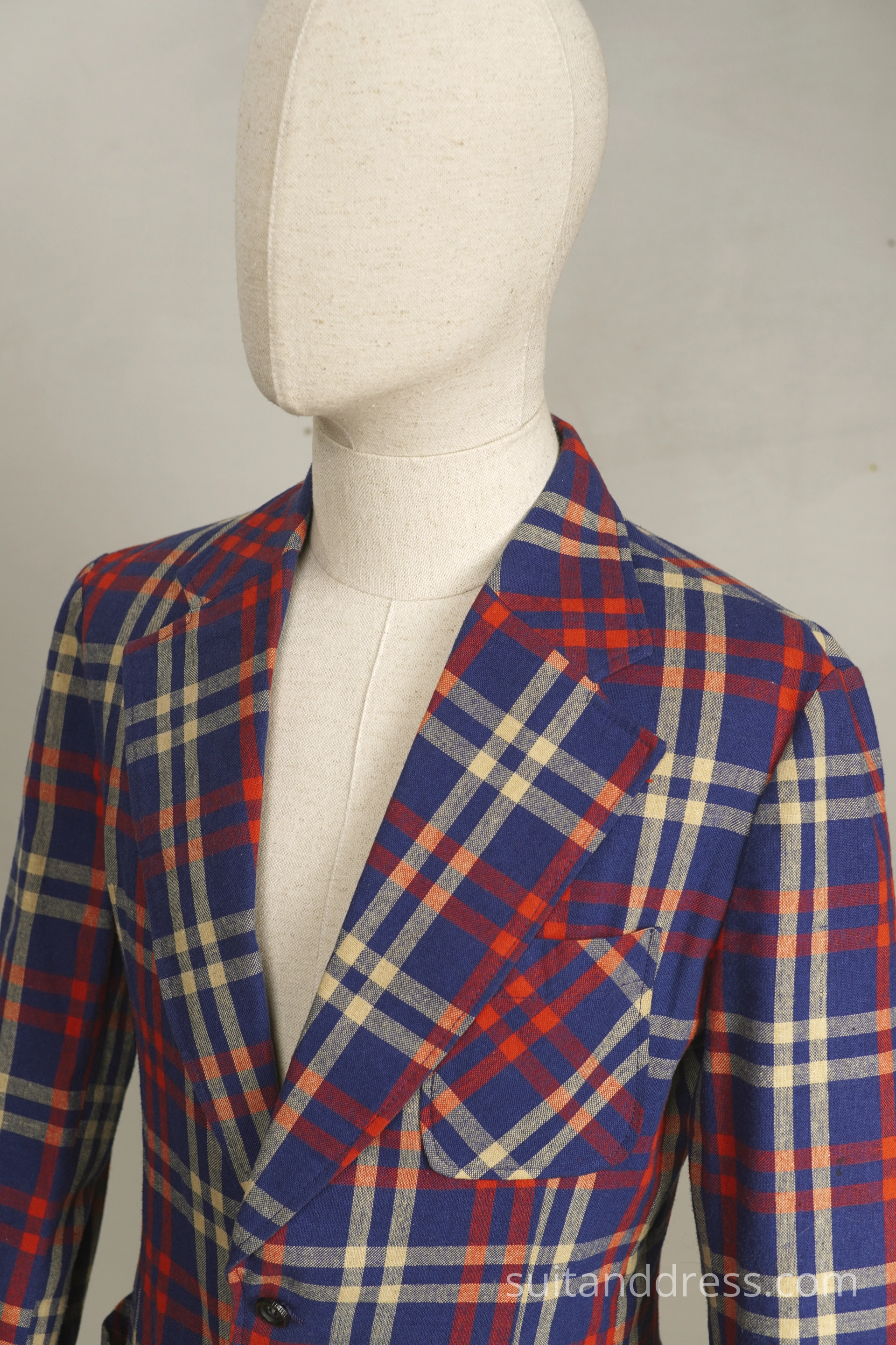 70s plaid blazer