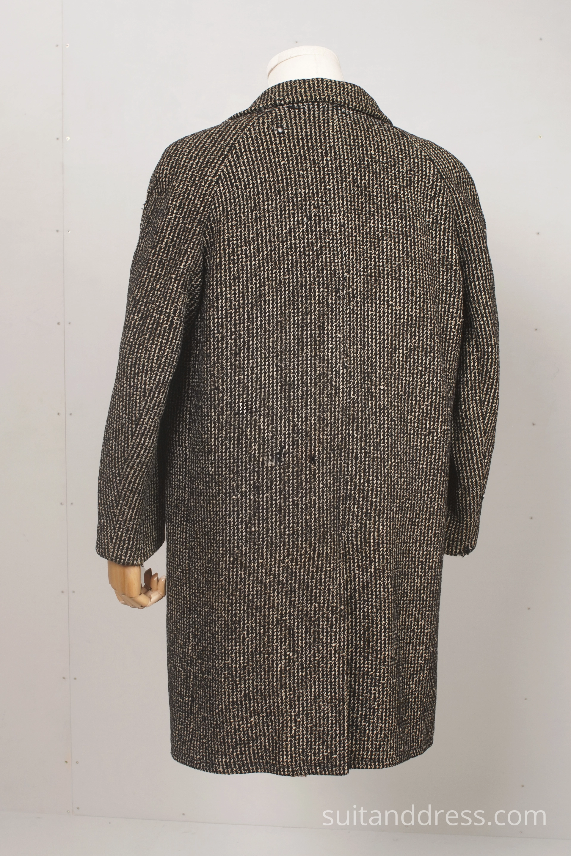 Vintage 1960s tweed fleck coat worn out