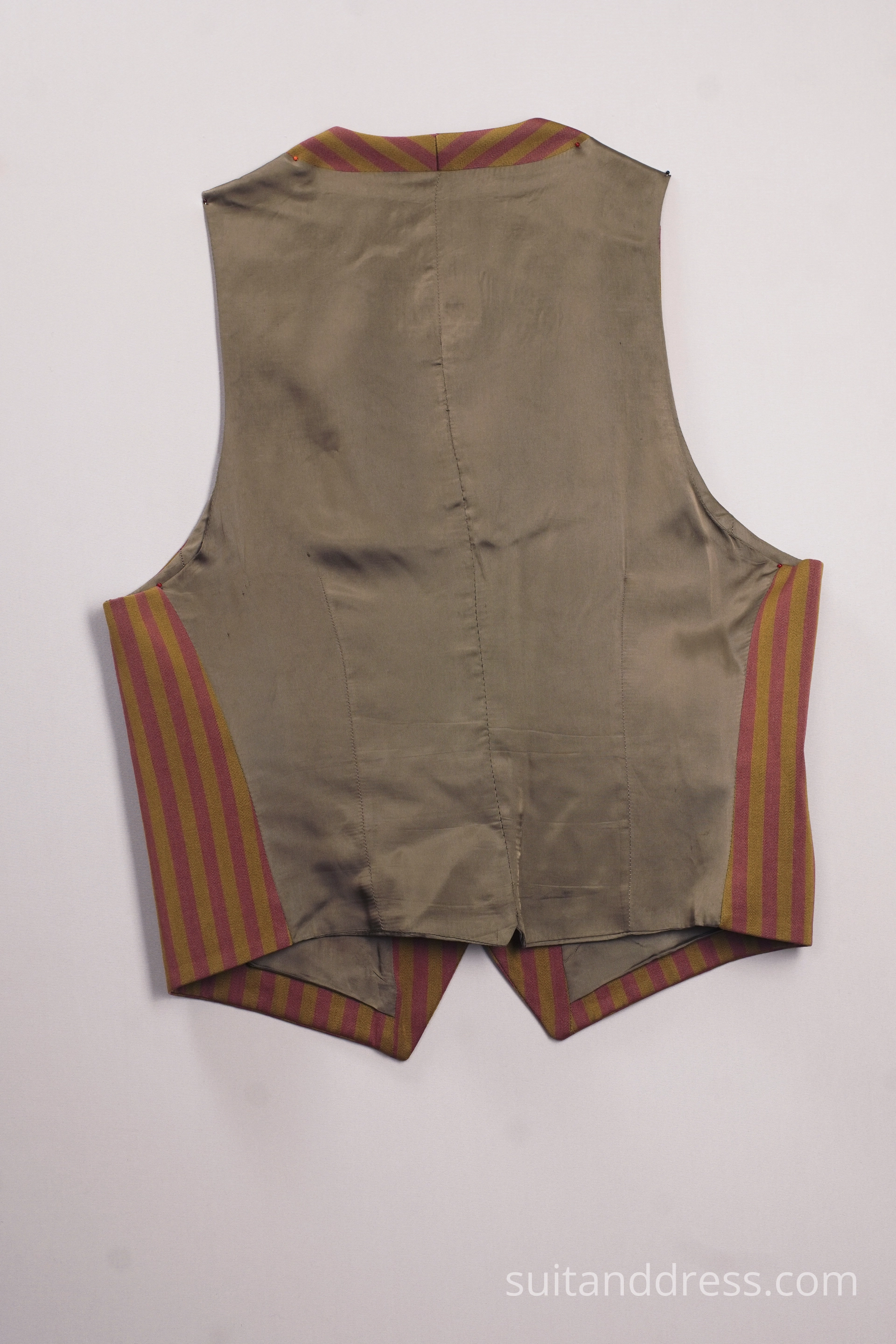 Edwardian style striped waistcoat