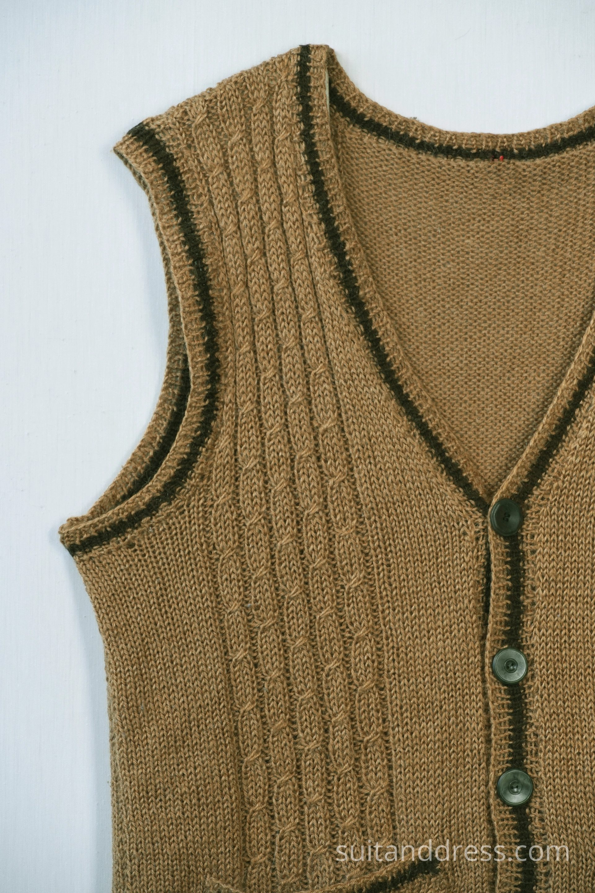 Vintage mens knitted button front vest vintage costume rent hire in Latvia Riga