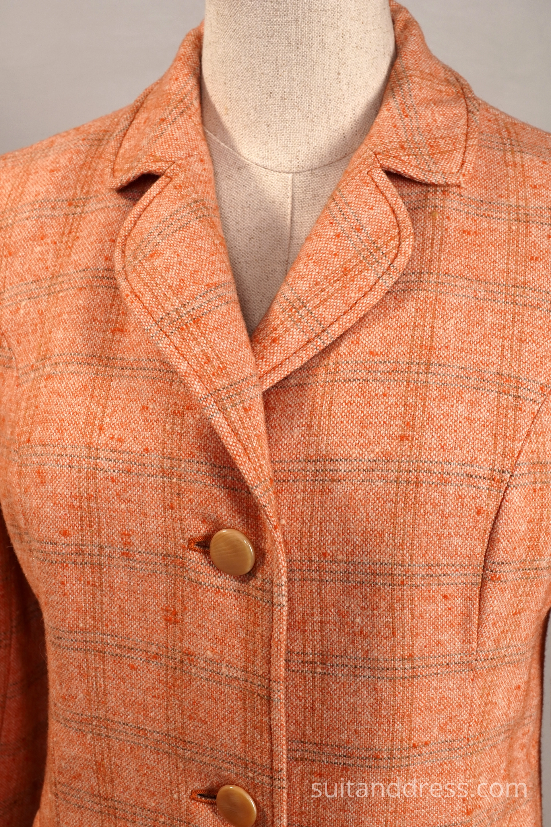1970s salmon pink coat for rent