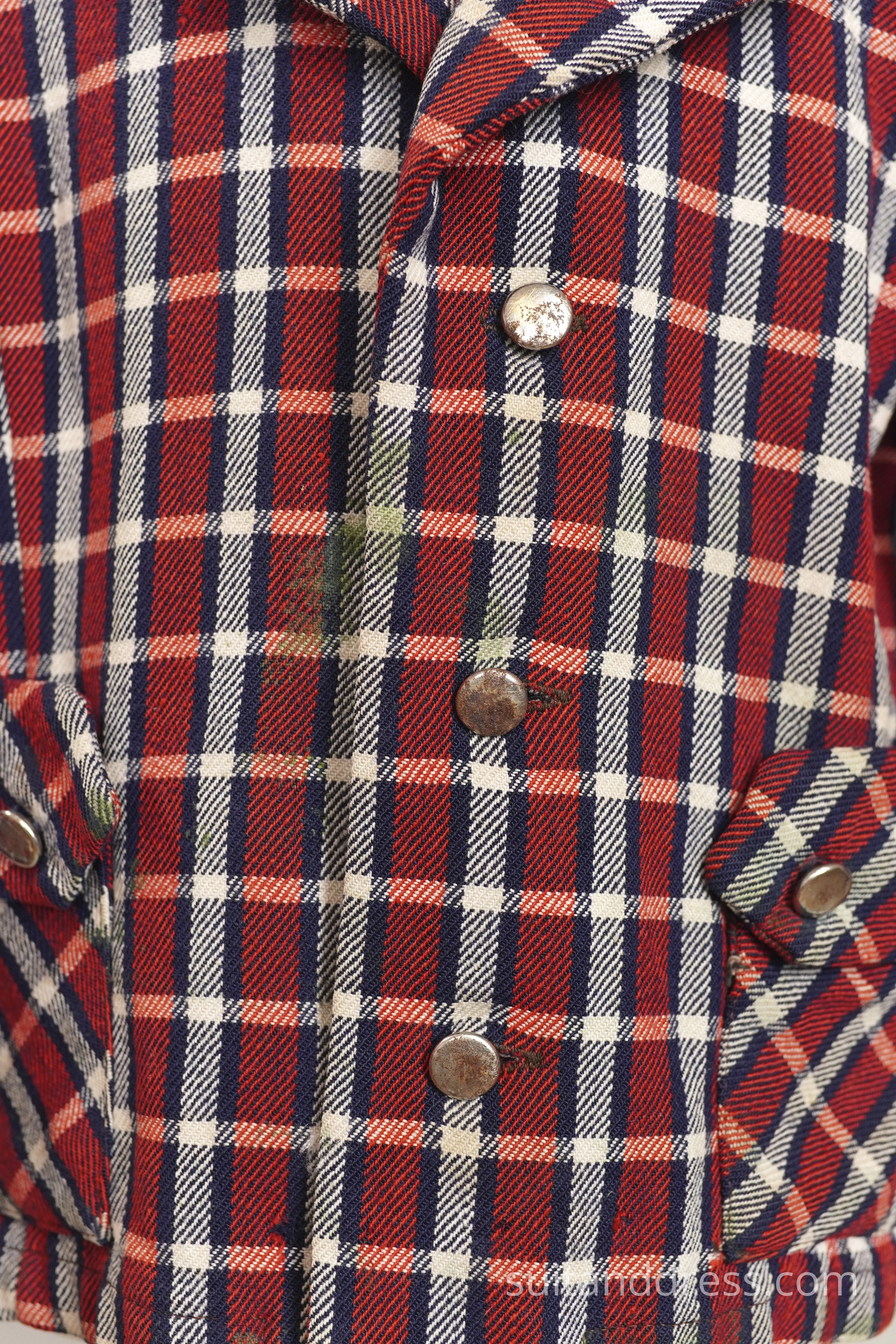 1970s boys plaid coat red costume rental