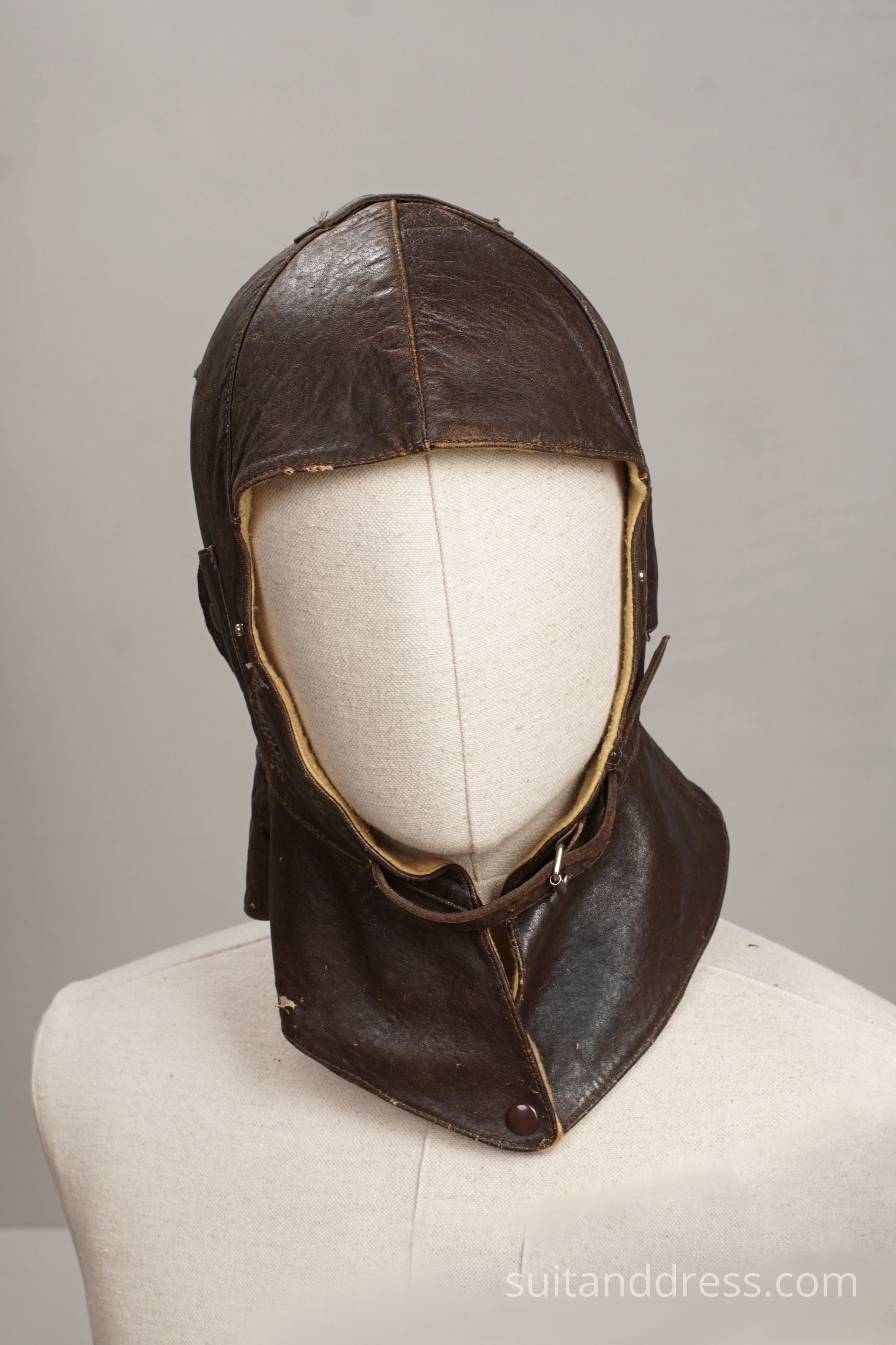 1930s-40s moto pilot aviator leather cap vintage fashion rent