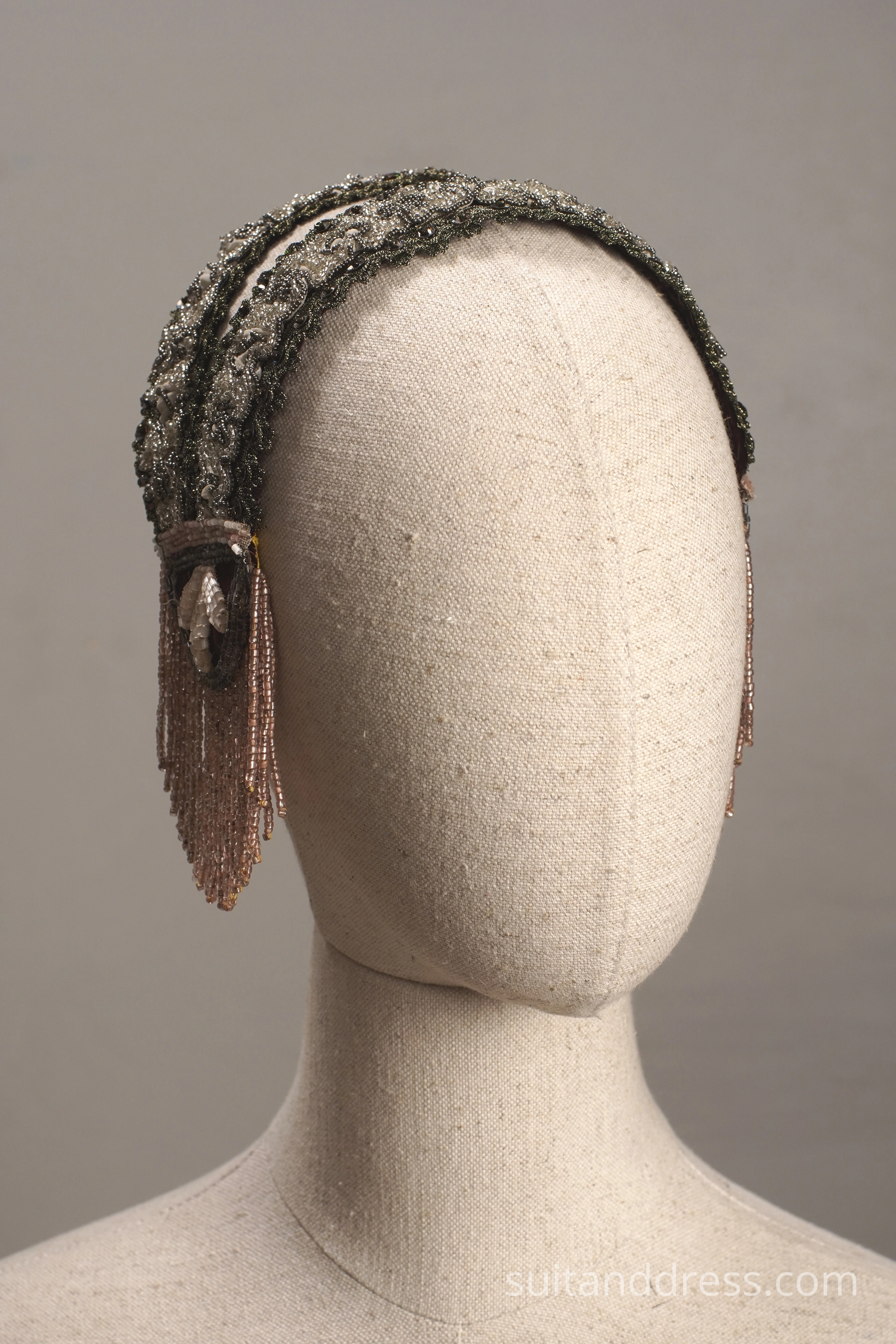 Jazz age Flapper style hair accesory vintage eveningwead beaded hair decor
