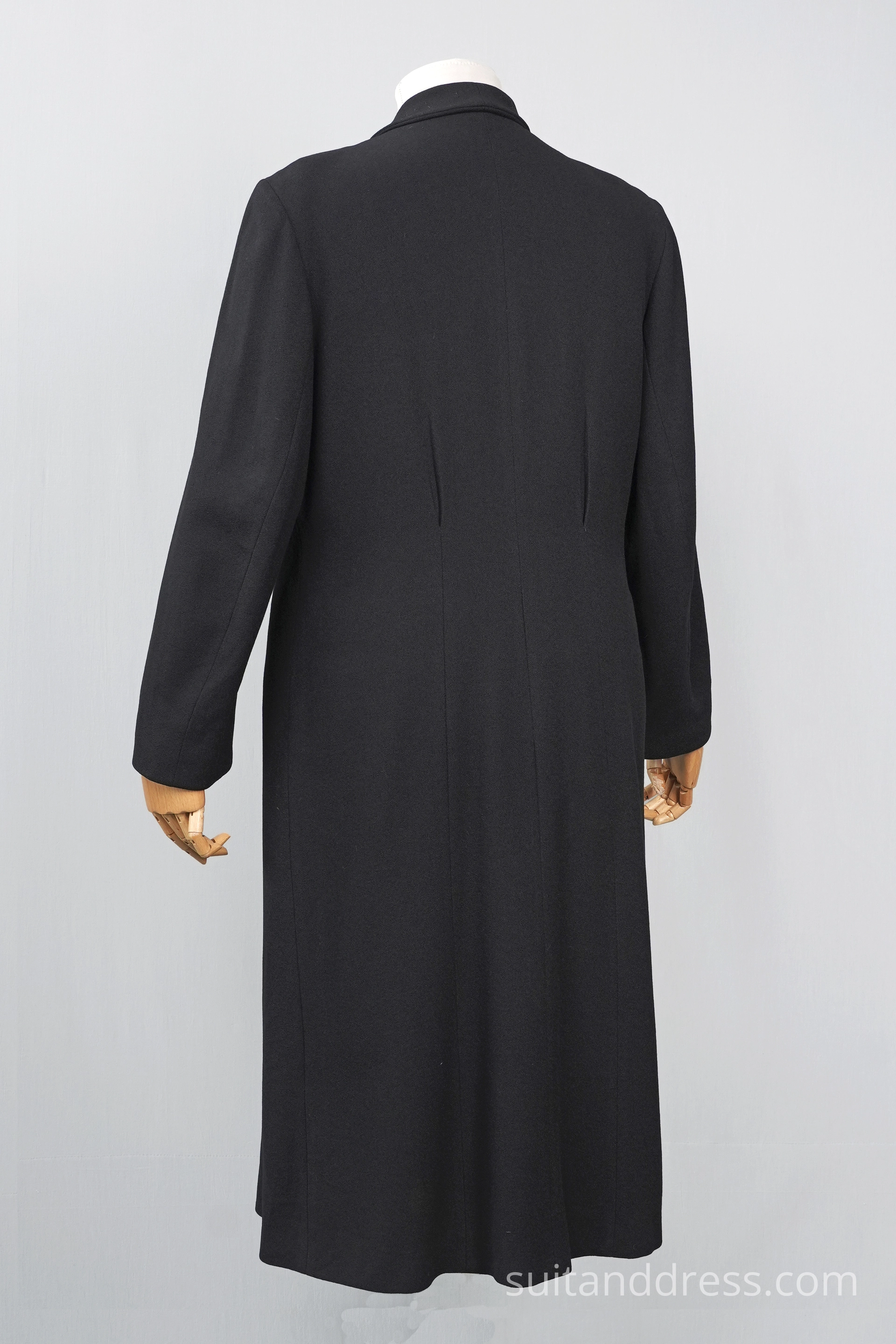1940s black crepe trapunto ladies coat vintage costume rent Riga Latvia