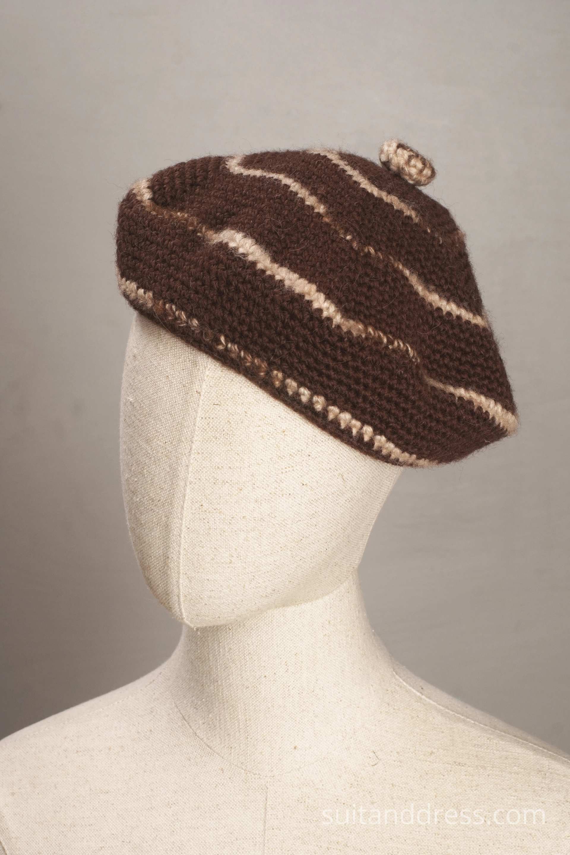 1960s chrocheret woll beret soviet women