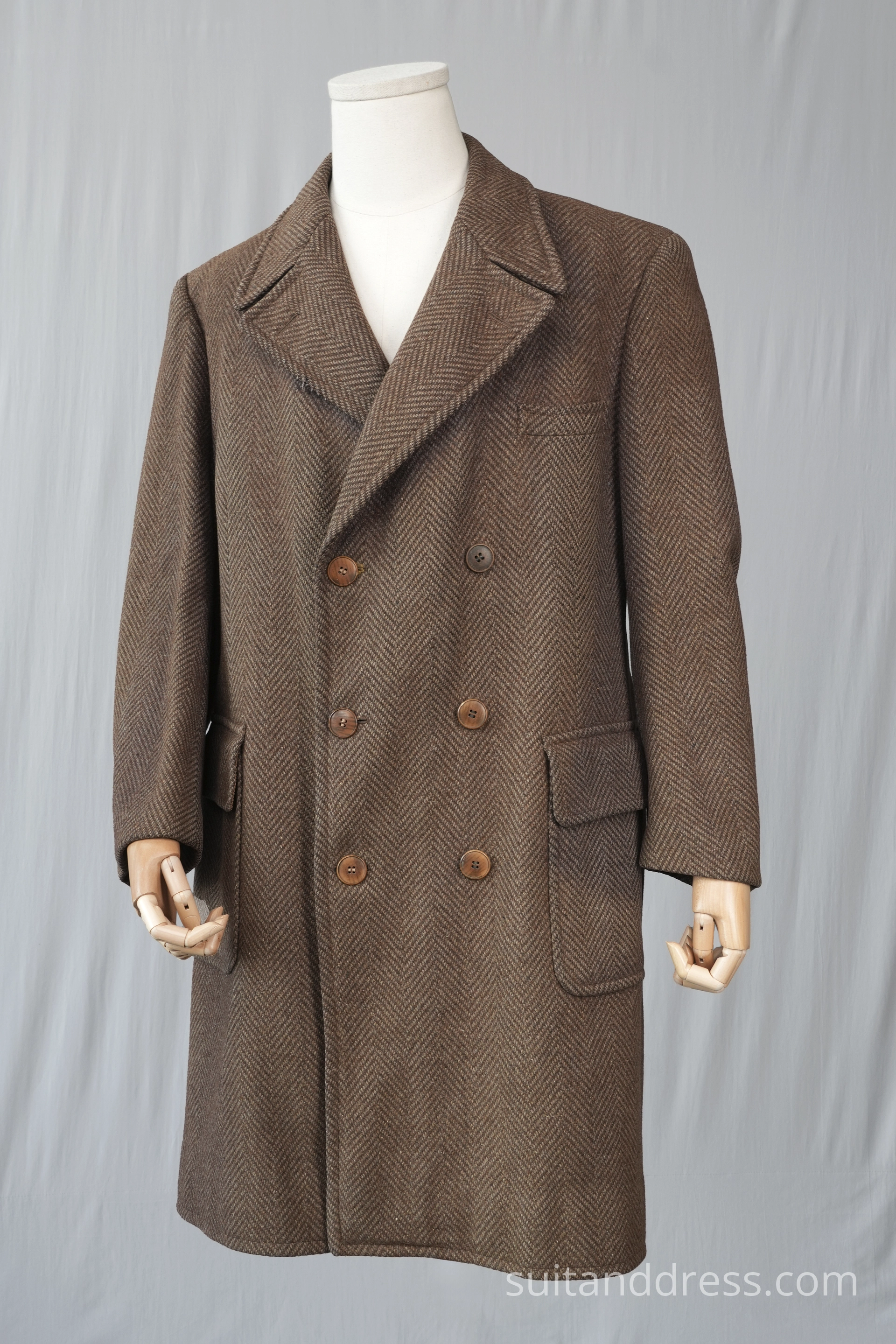 1940s 50s faded mens winter coat costume rent in Riga Latvia