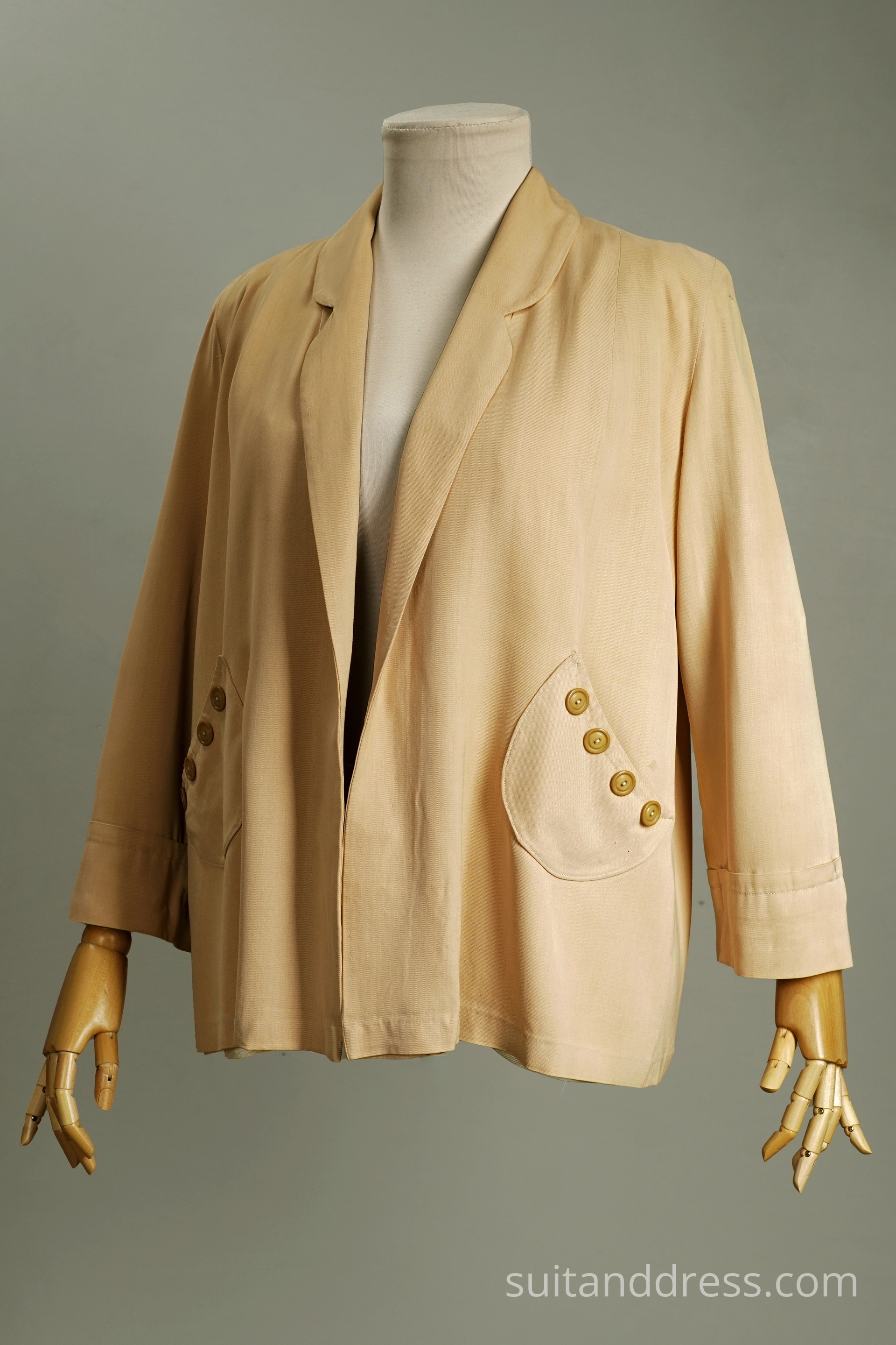 1940s swing jacket gabardine peach colour 40s fashion rent
