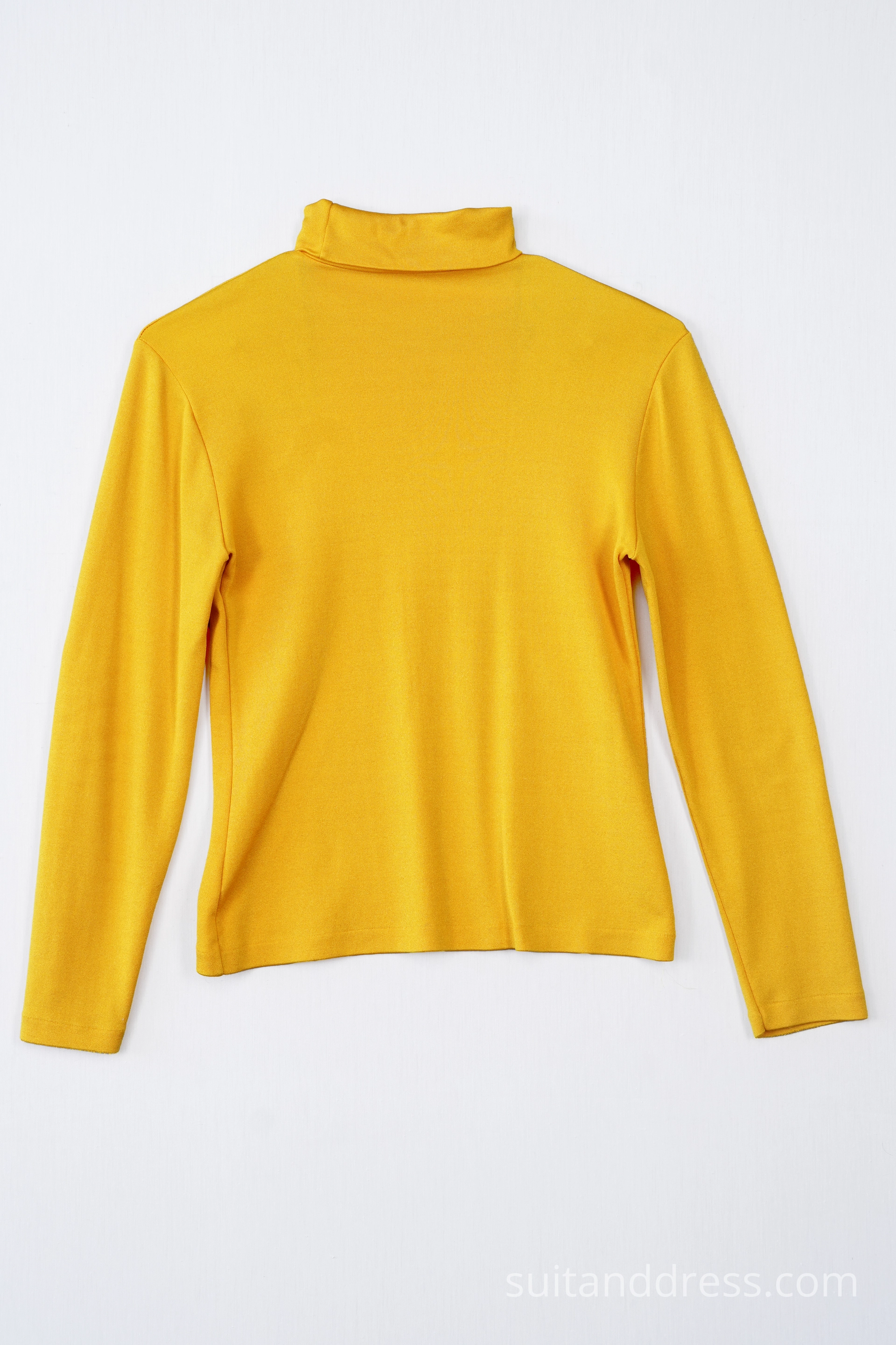 1970s bright yellow poly turtleneck vintage warderobe for films rental costumes in Riga