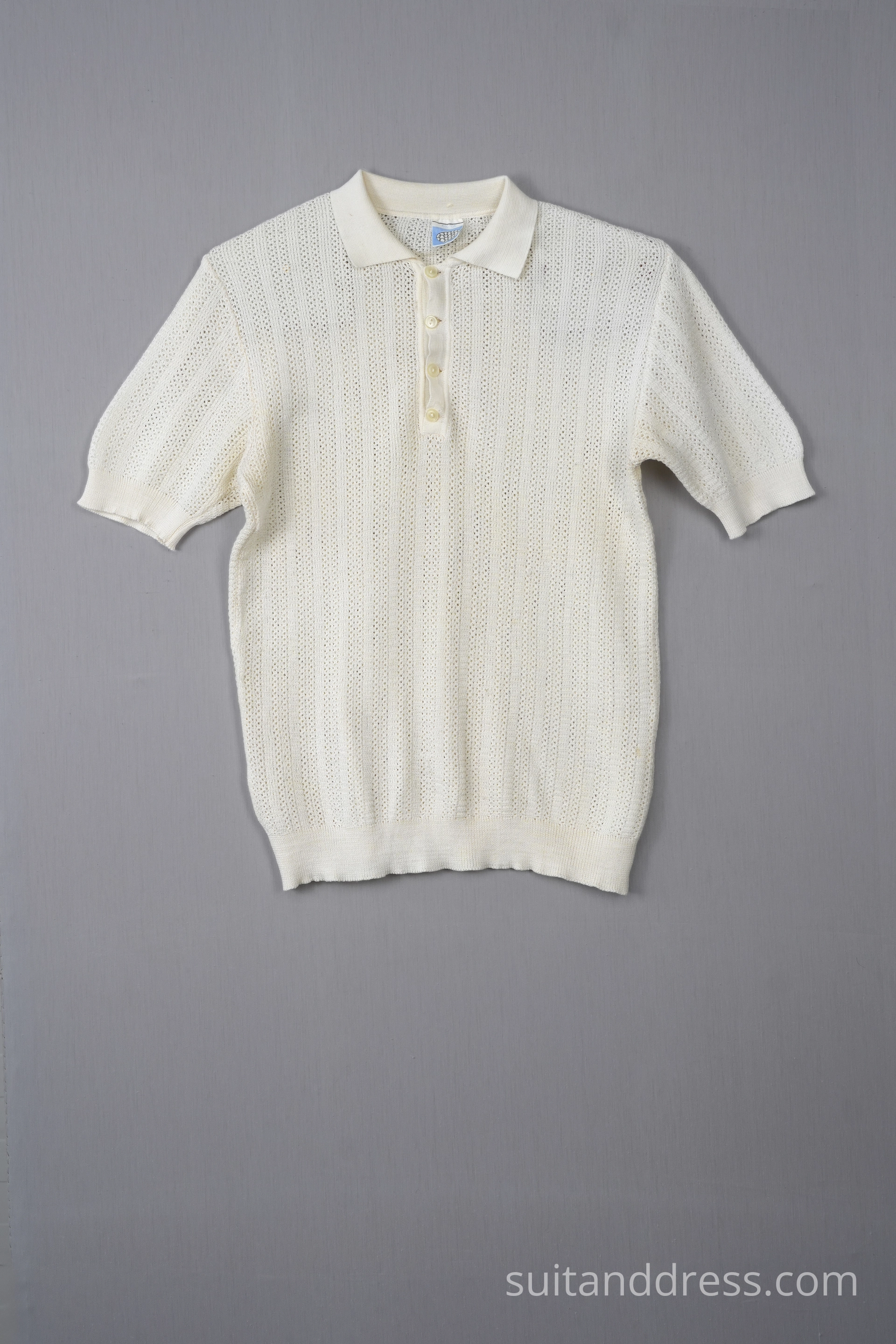 1970s acrylic mesh polo shirt vintage costume hire rent for films in Riga Latvia