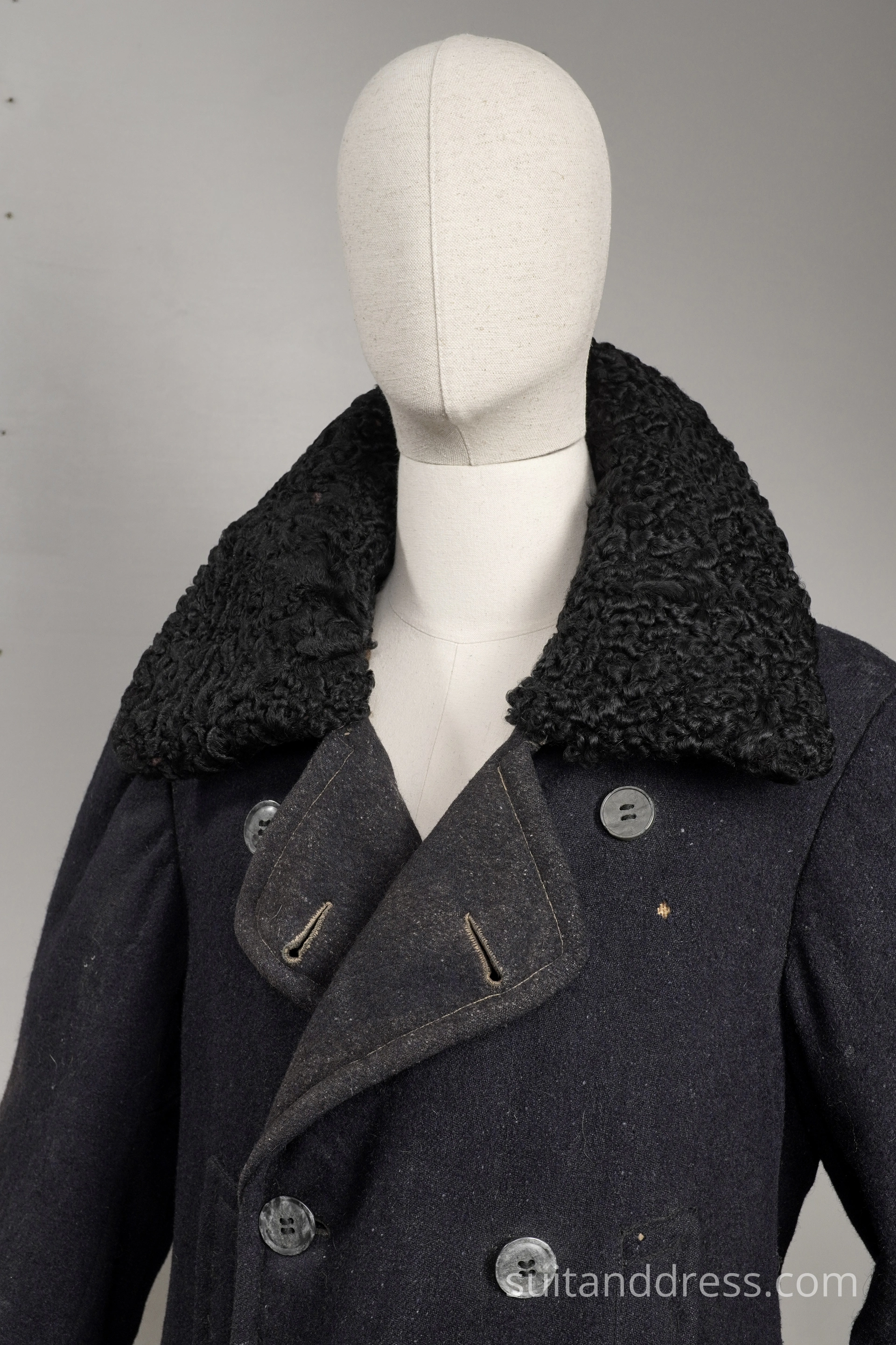 1930s mens winter coat sheepskin lining pesant costume rental
