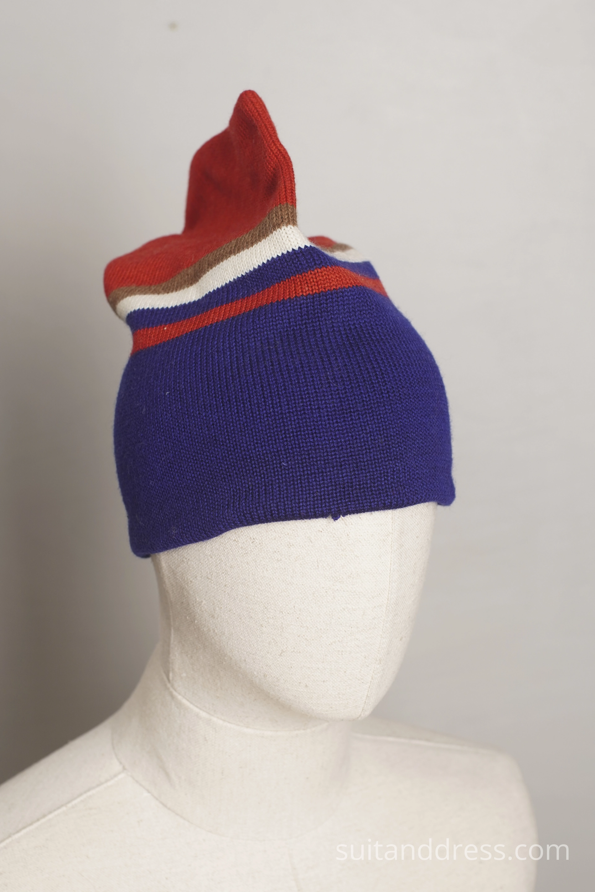 1980s sports hat vintage mashinknitting  wool ski hat USSR