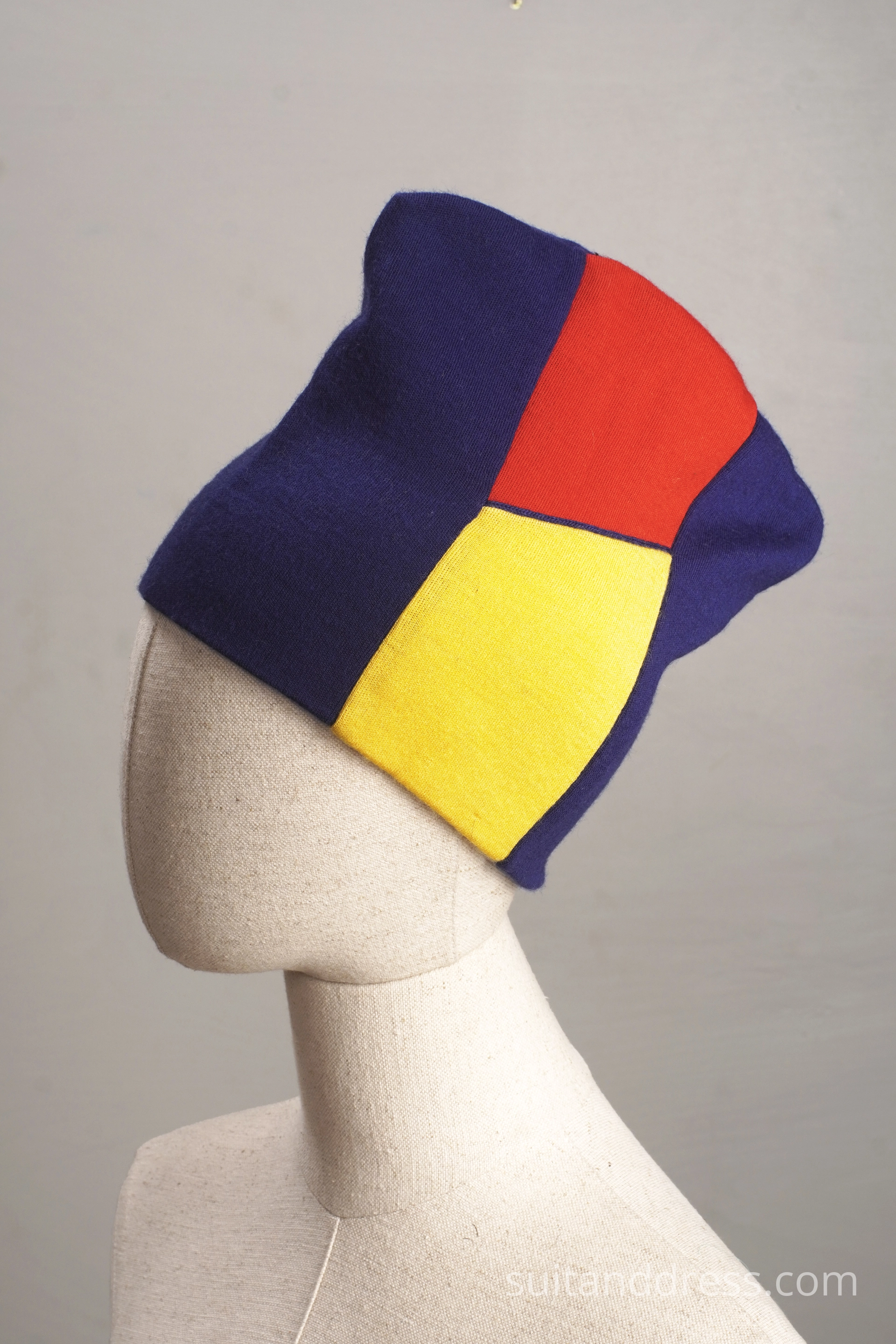 1980s soviet colorblock ski hat vintage beanie