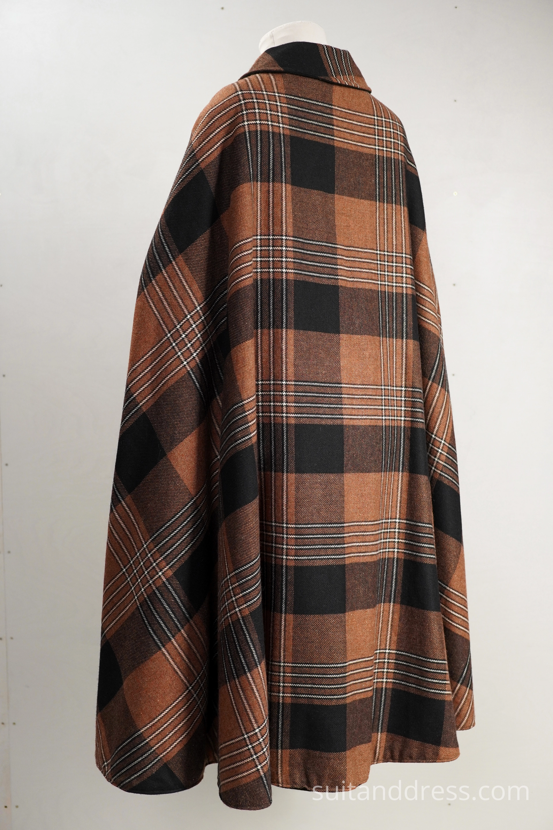 vintage plaid wool cape for rent