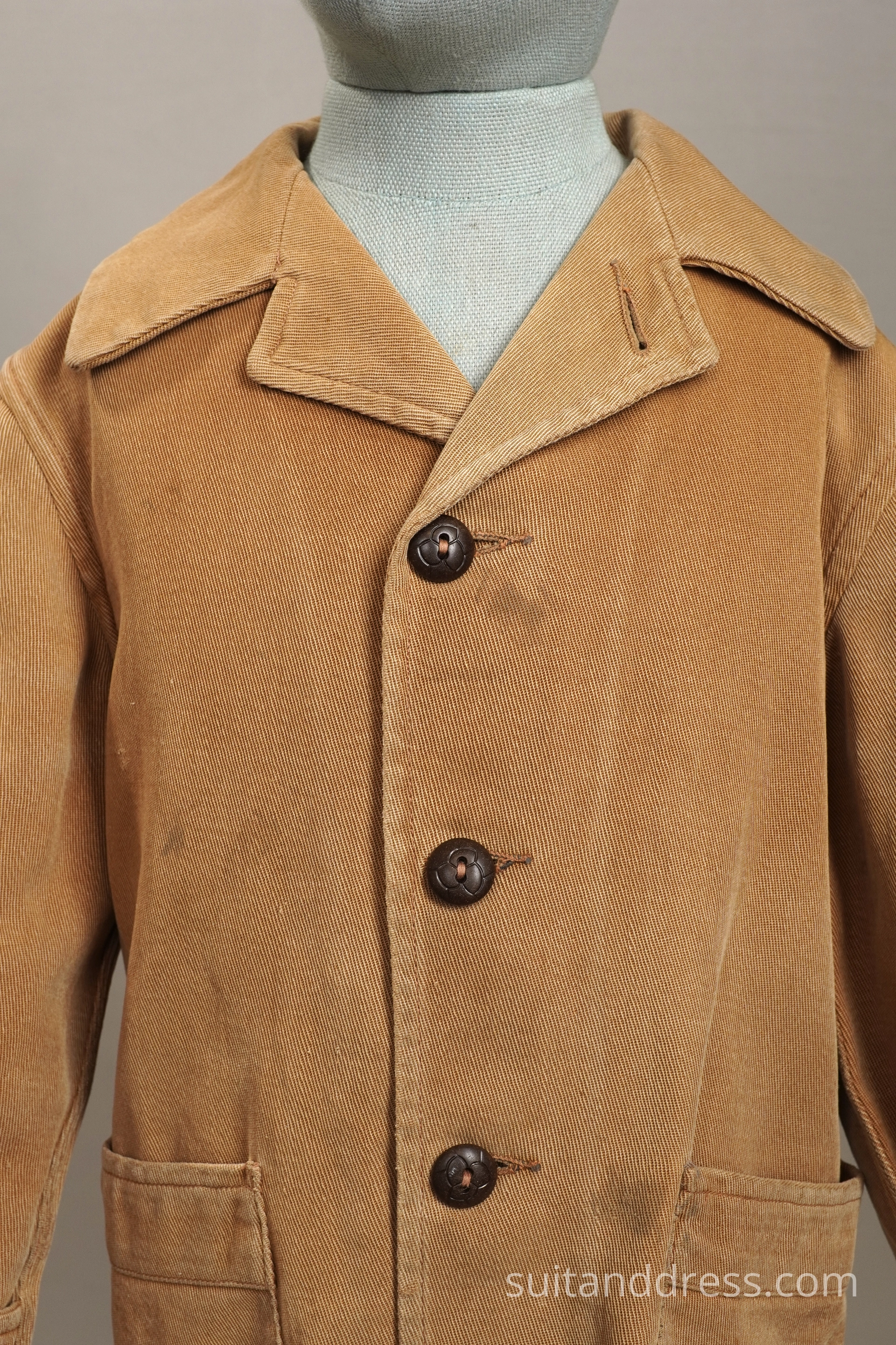 1940s gabardine boys trench coat tan postwar  costume renta