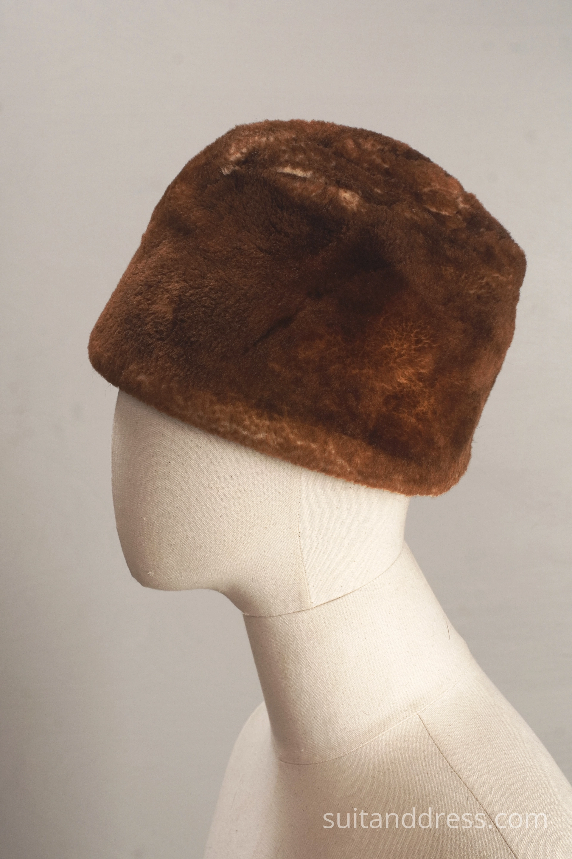 Vintage soviet russian sheepskin hat cossack
