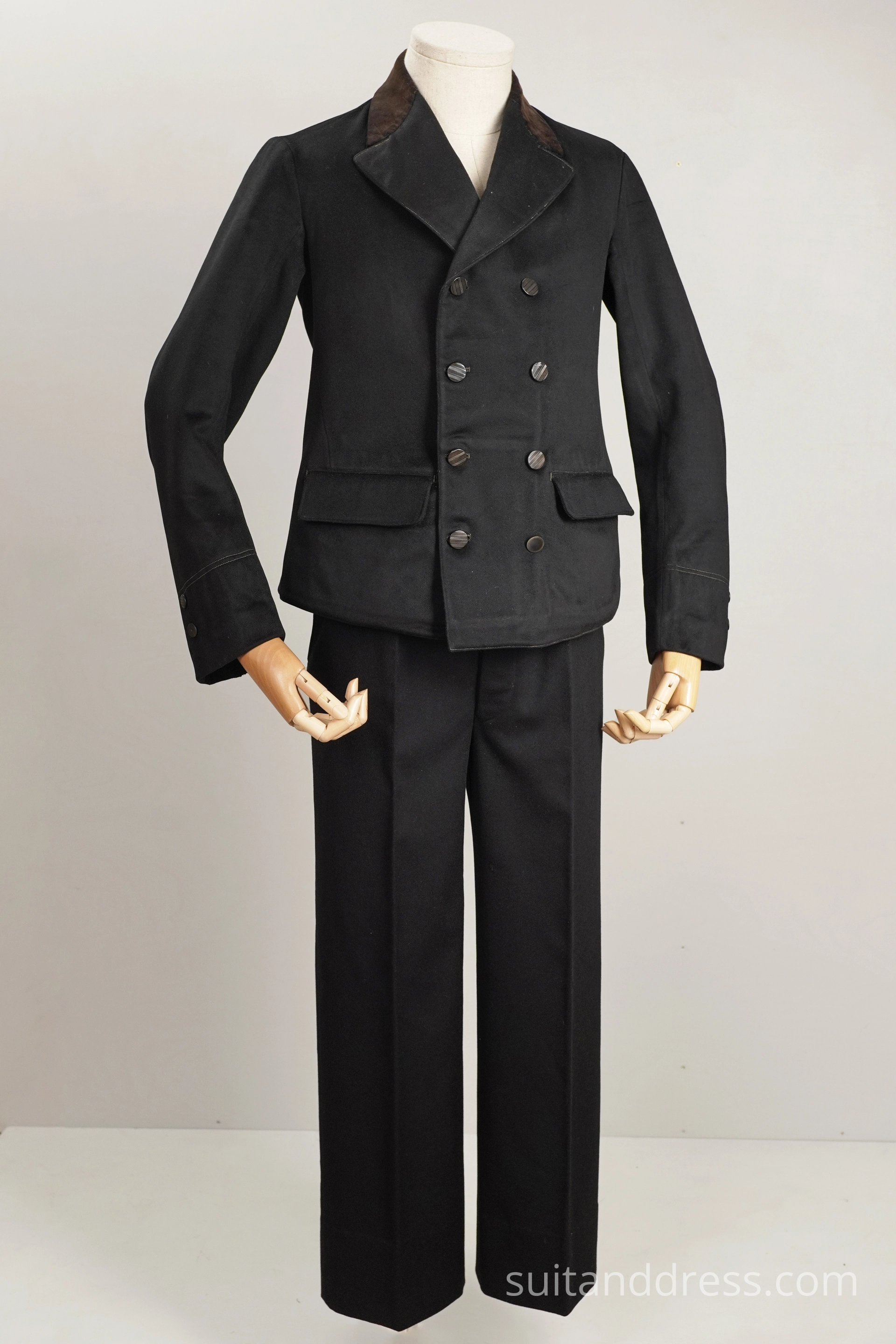 Edwardian suit velvet collar