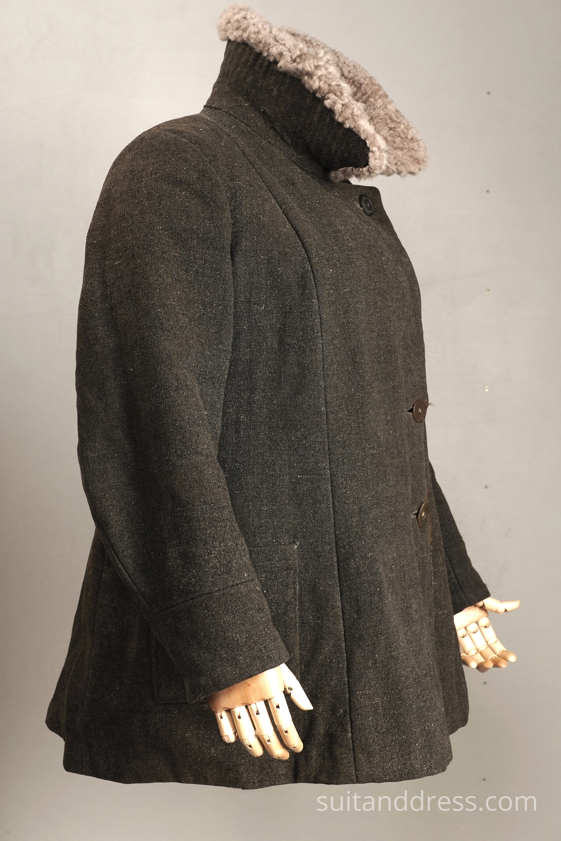 1900 womans coat rustic sheepskin