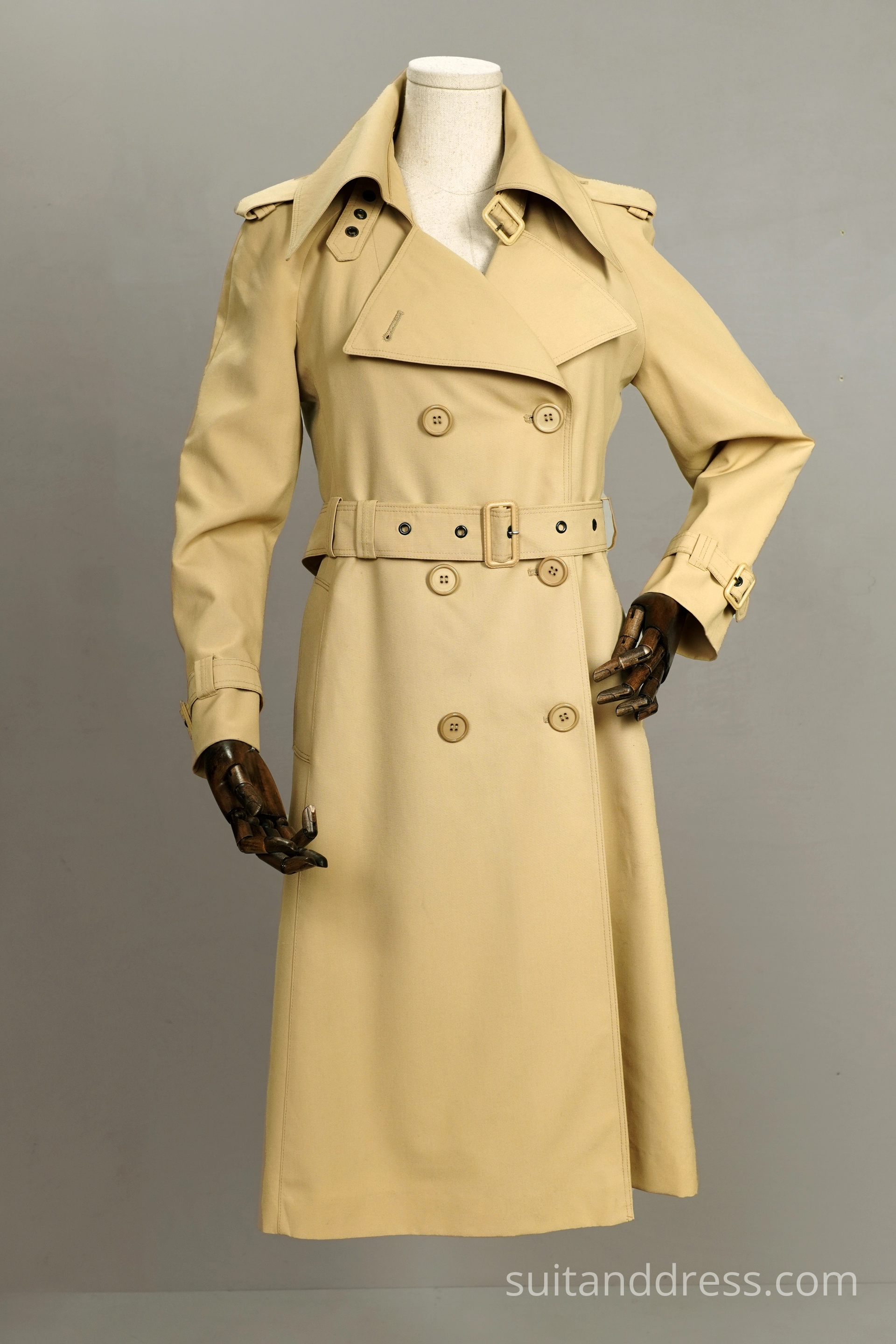 1970s wide lapels tench coat